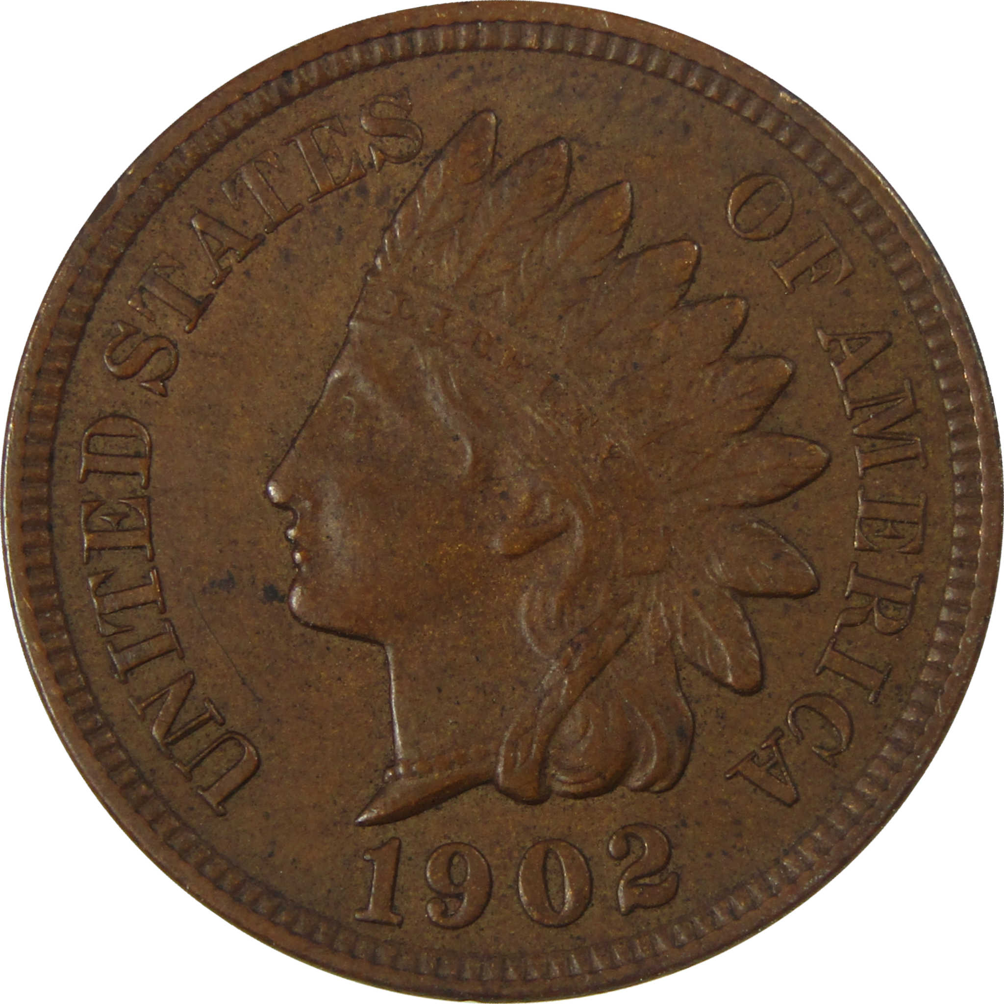 1902 Indian Head Cent AU About Uncirculated Penny 1c Coin SKU:I26934