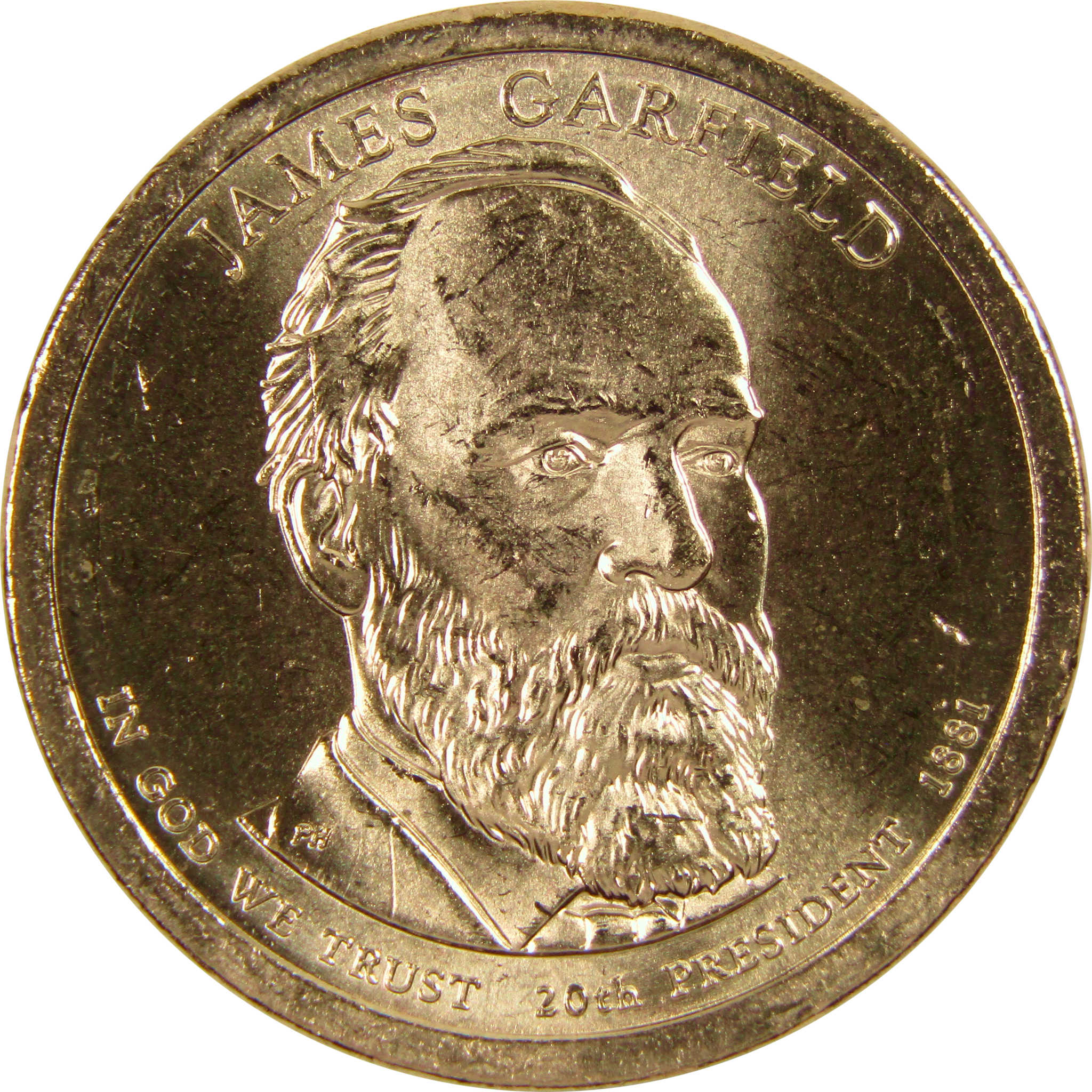 2011 P James A Garfield Presidential Dollar BU Uncirculated $1 Coin