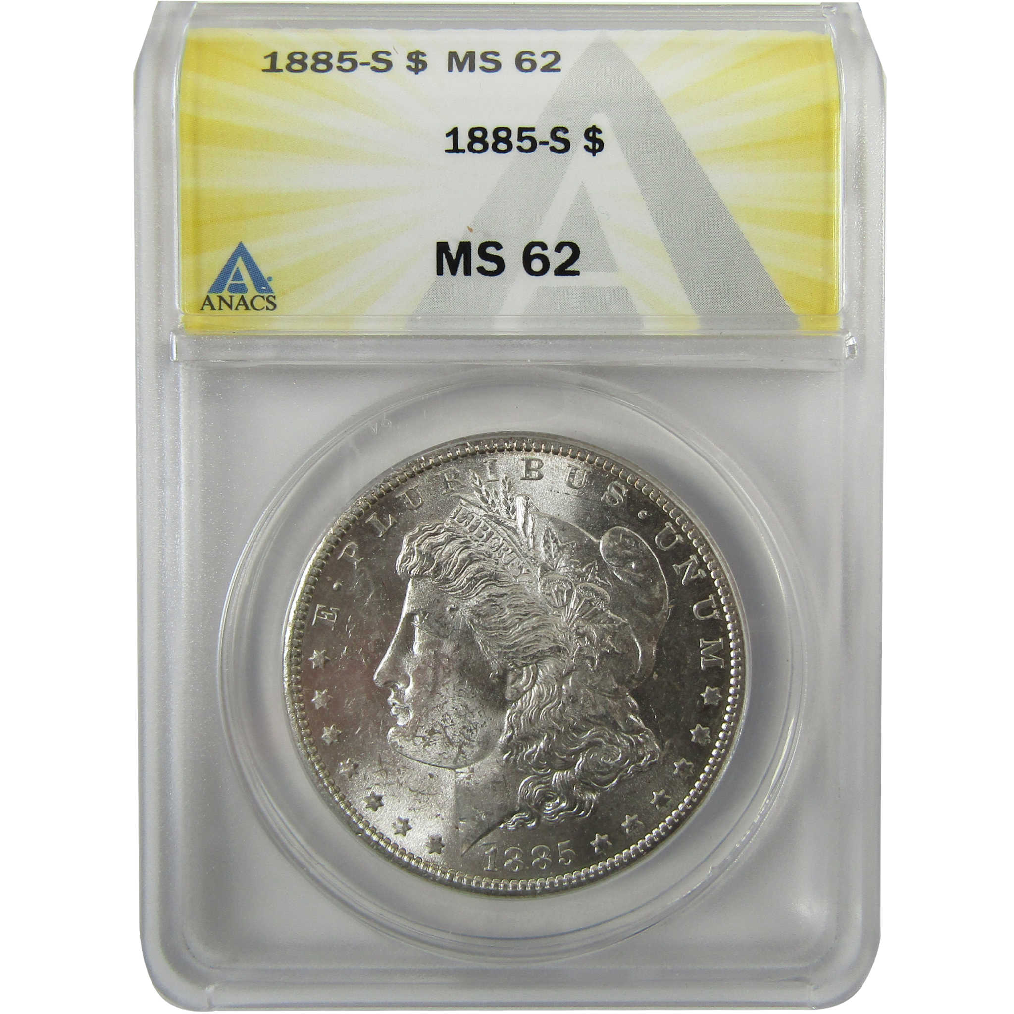 1885 S Morgan Silver Dollar MS 62 ANACS Uncirculated SKU:I28487