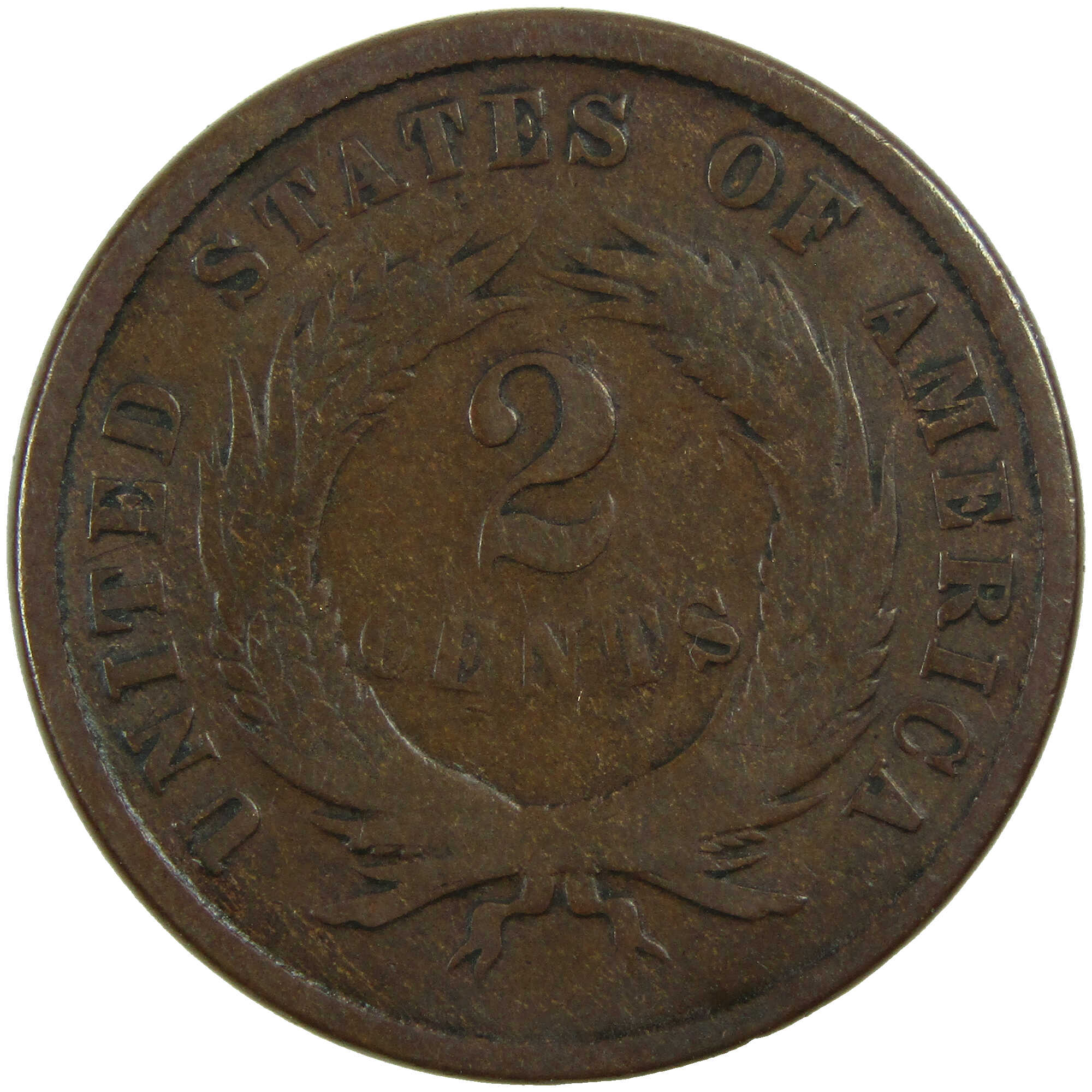 1871 Two Cent Piece AG About Good 2c Coin SKU:I12873