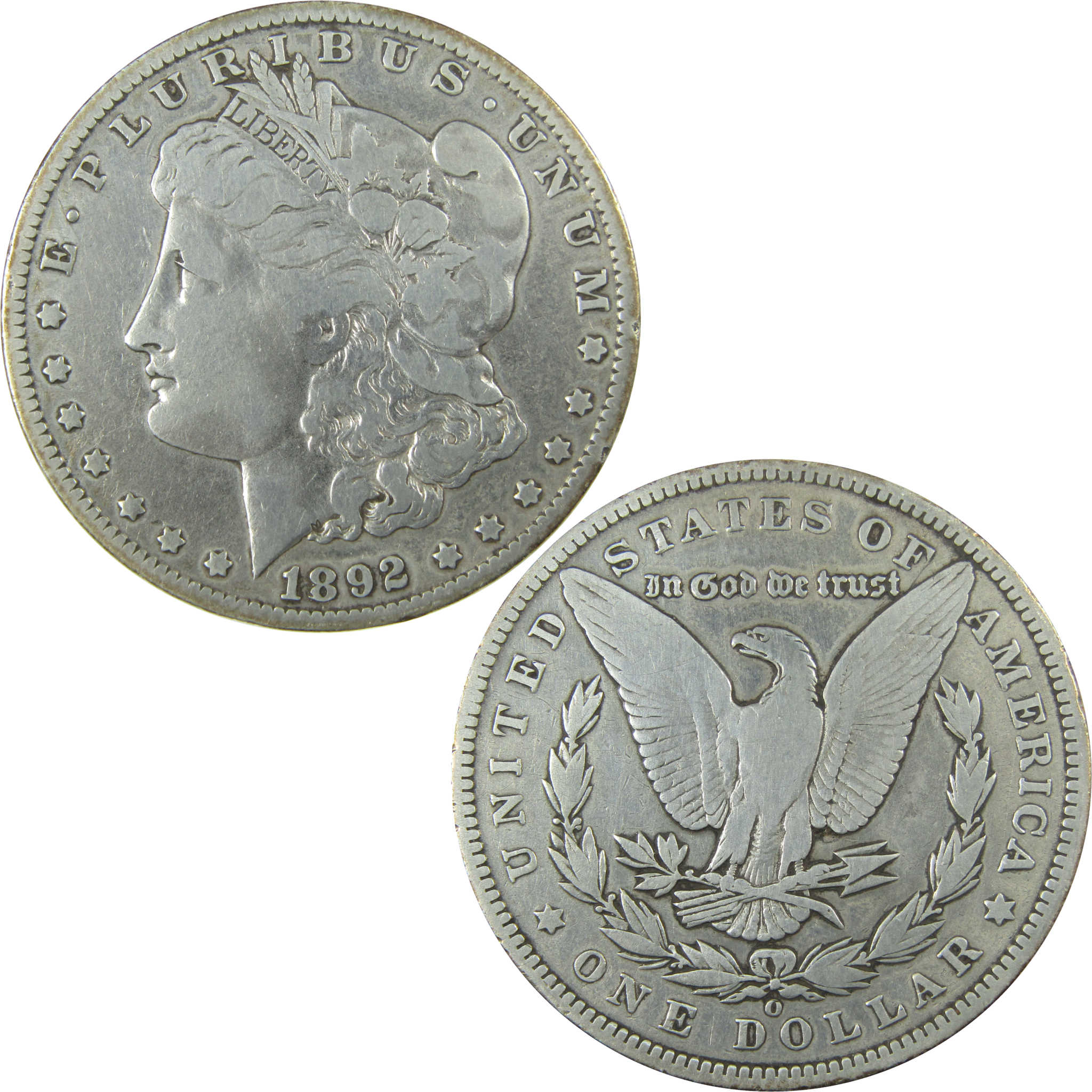 1892 O Morgan Silver Dollar F Fine Details $1 Coin SKU:I28086 - Morgan coin - Morgan silver dollar - Morgan silver dollar for sale - Profile Coins &amp; Collectibles