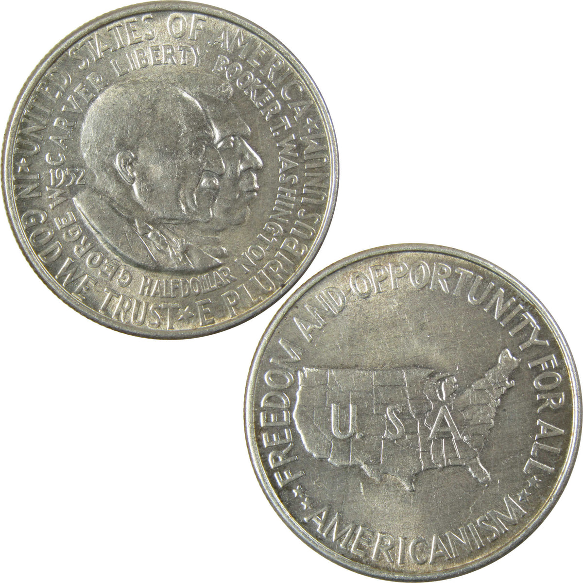 1952 Washington-Carver Silver 50c AU About Uncirculated SKU:CP1591