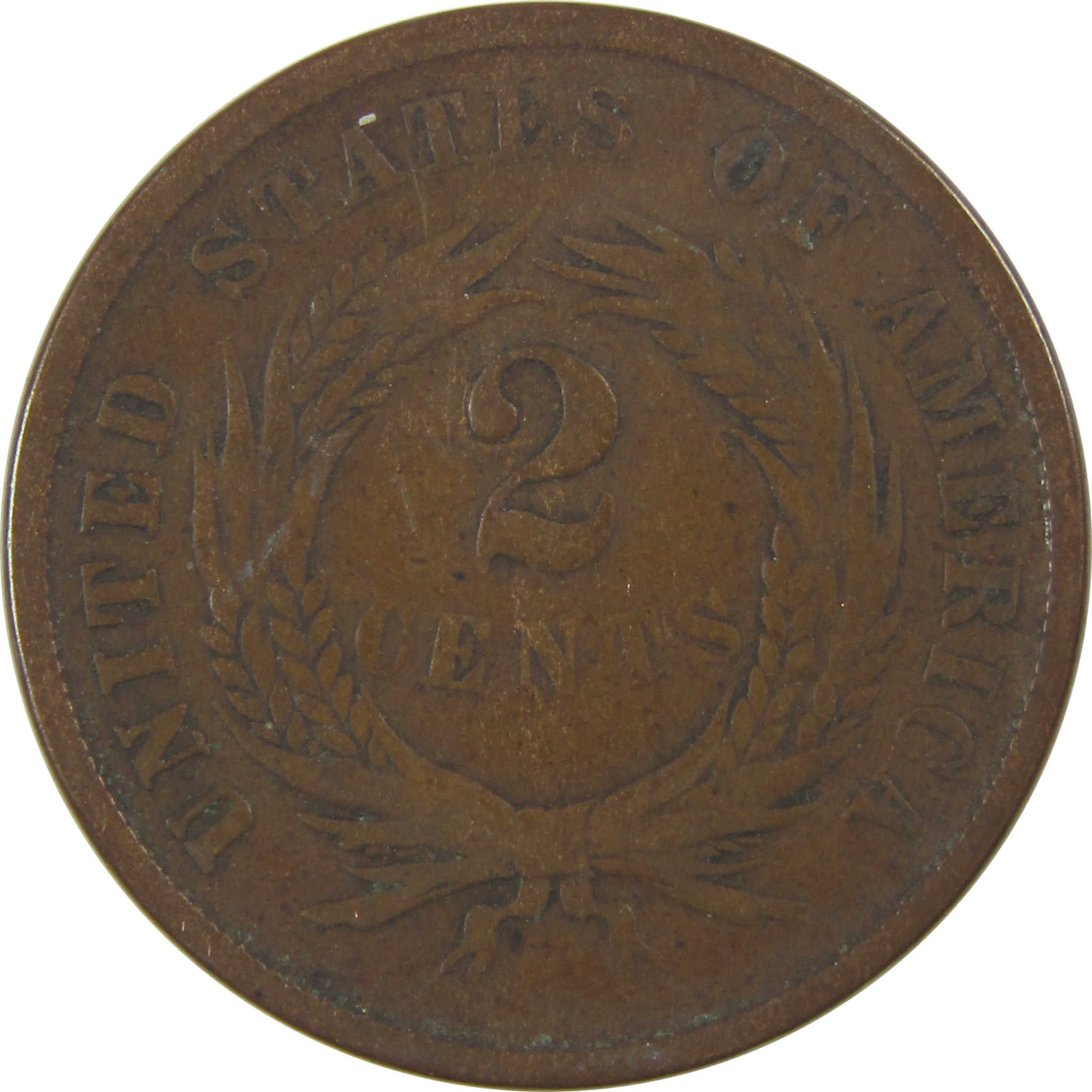 1866 Two Cent Piece VG Very Good 2c Coin SKU:CPC0730