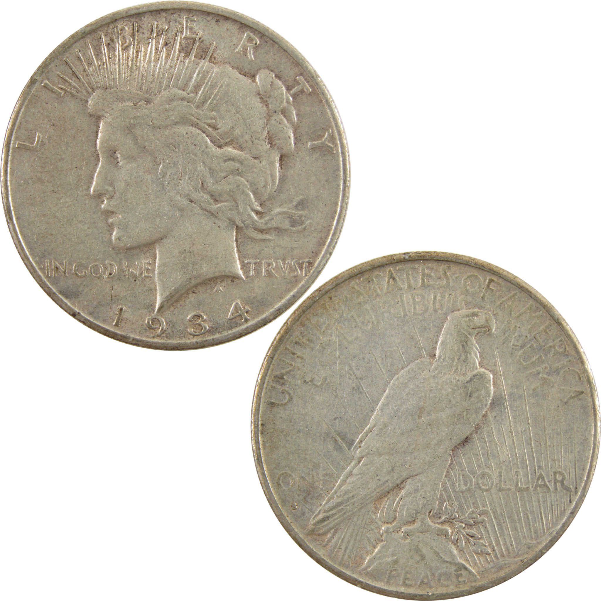 1934 S Peace Dollar VF Very Fine 90% Silver $1 Coin SKU:I11124
