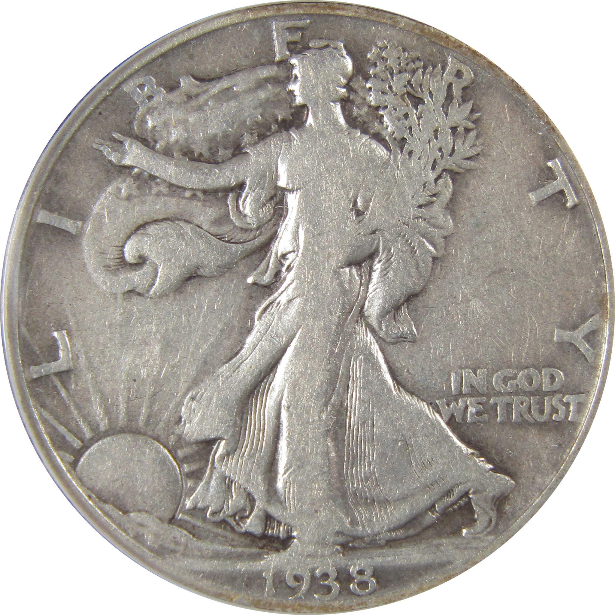 1938 D Liberty Walking Silver 50C VG 10 Details ANACS SKU:I25476