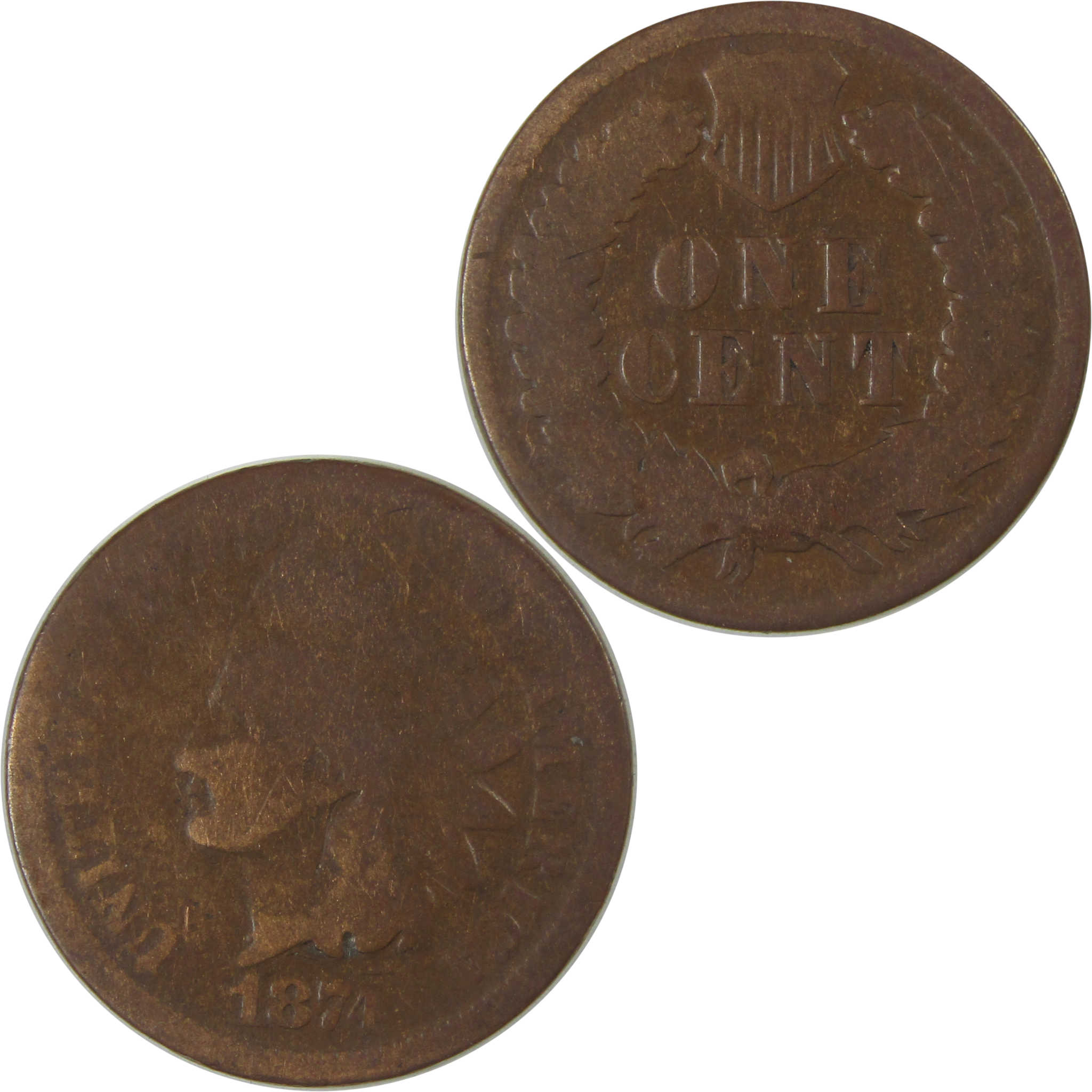 1874 Indian Head Cent G Good Penny 1c Coin SKU:CP19