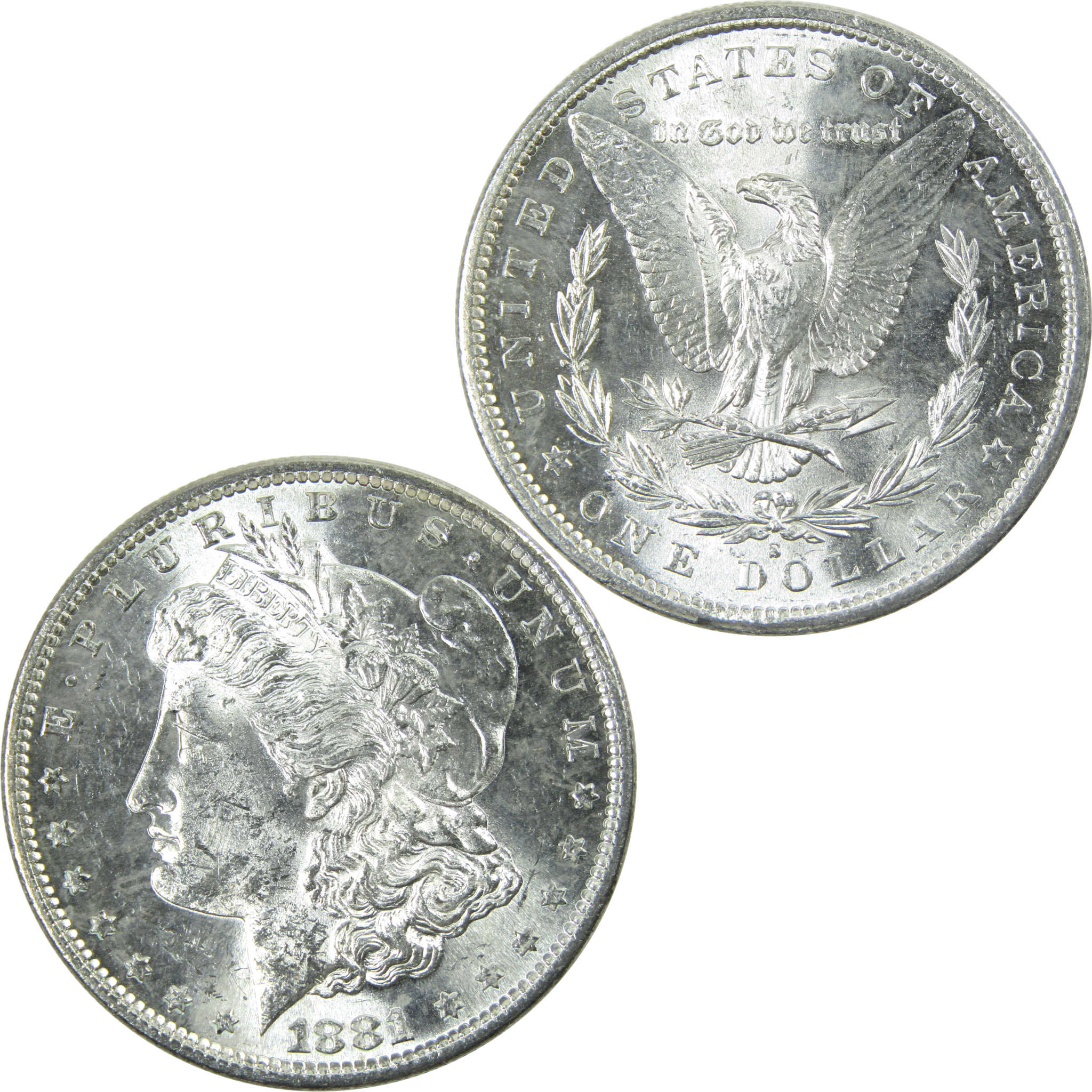 1881 S Morgan Dollar Uncirculated Silver $1 Coin SKU:I13737 - Morgan coin - Morgan silver dollar - Morgan silver dollar for sale - Profile Coins &amp; Collectibles