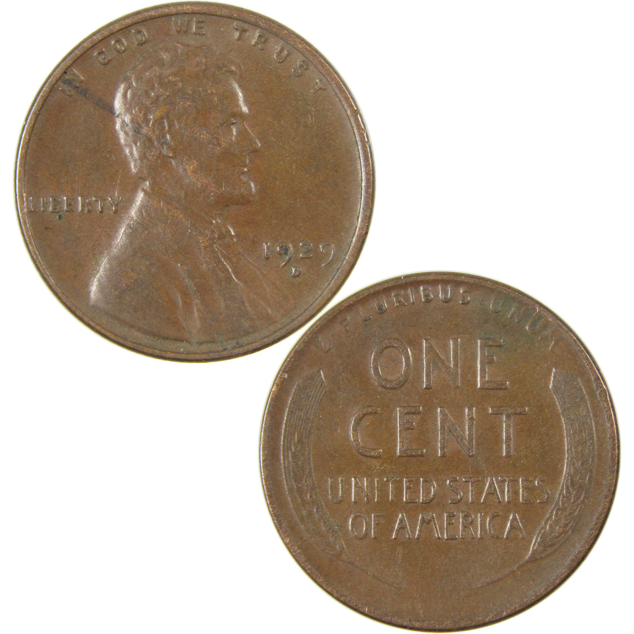 1929 D Lincoln Wheat Cent VF Very Fine Penny 1c Coin SKU:I27269