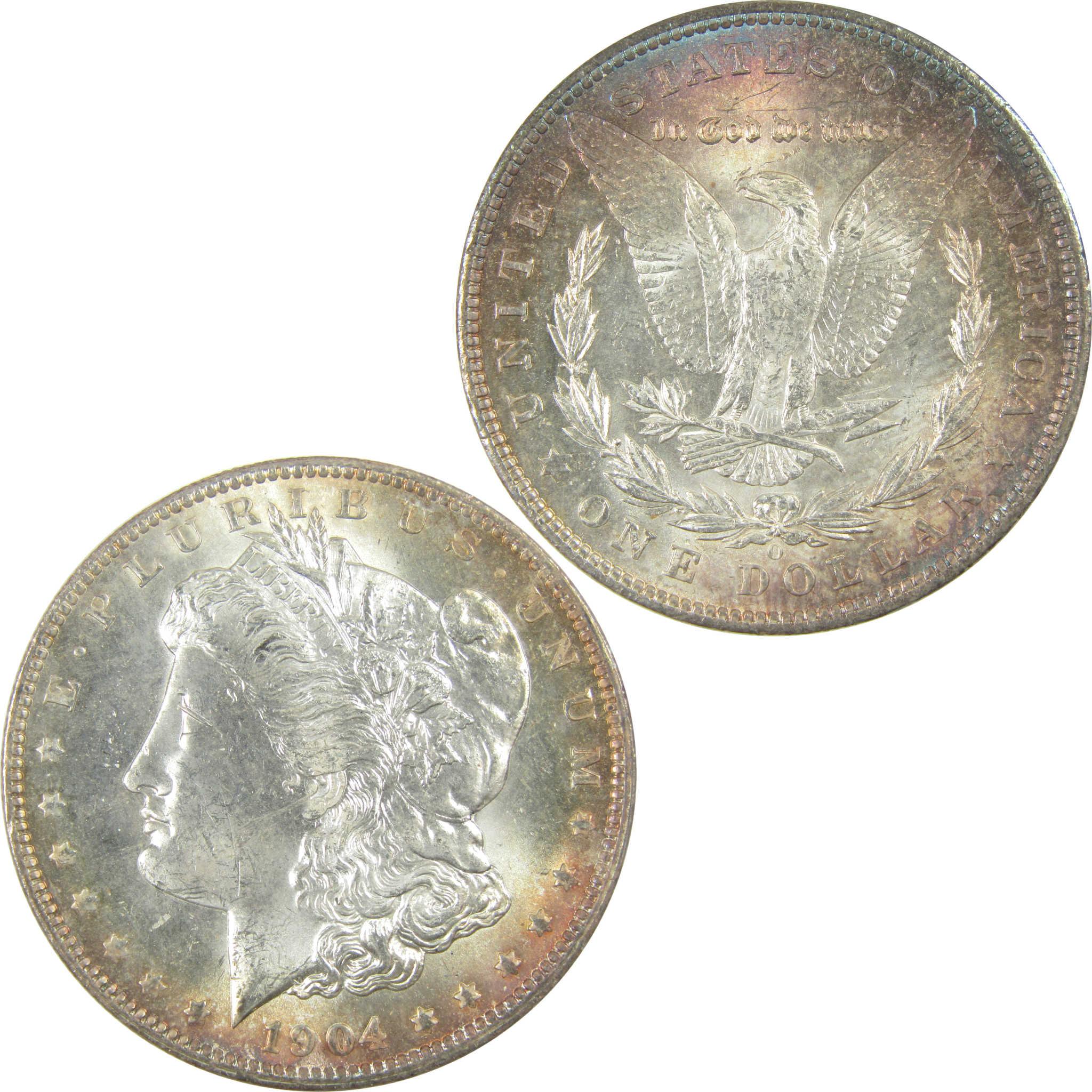 1904 O Morgan Dollar Uncirculated Silver $1 Coin Toned SKU:I20003