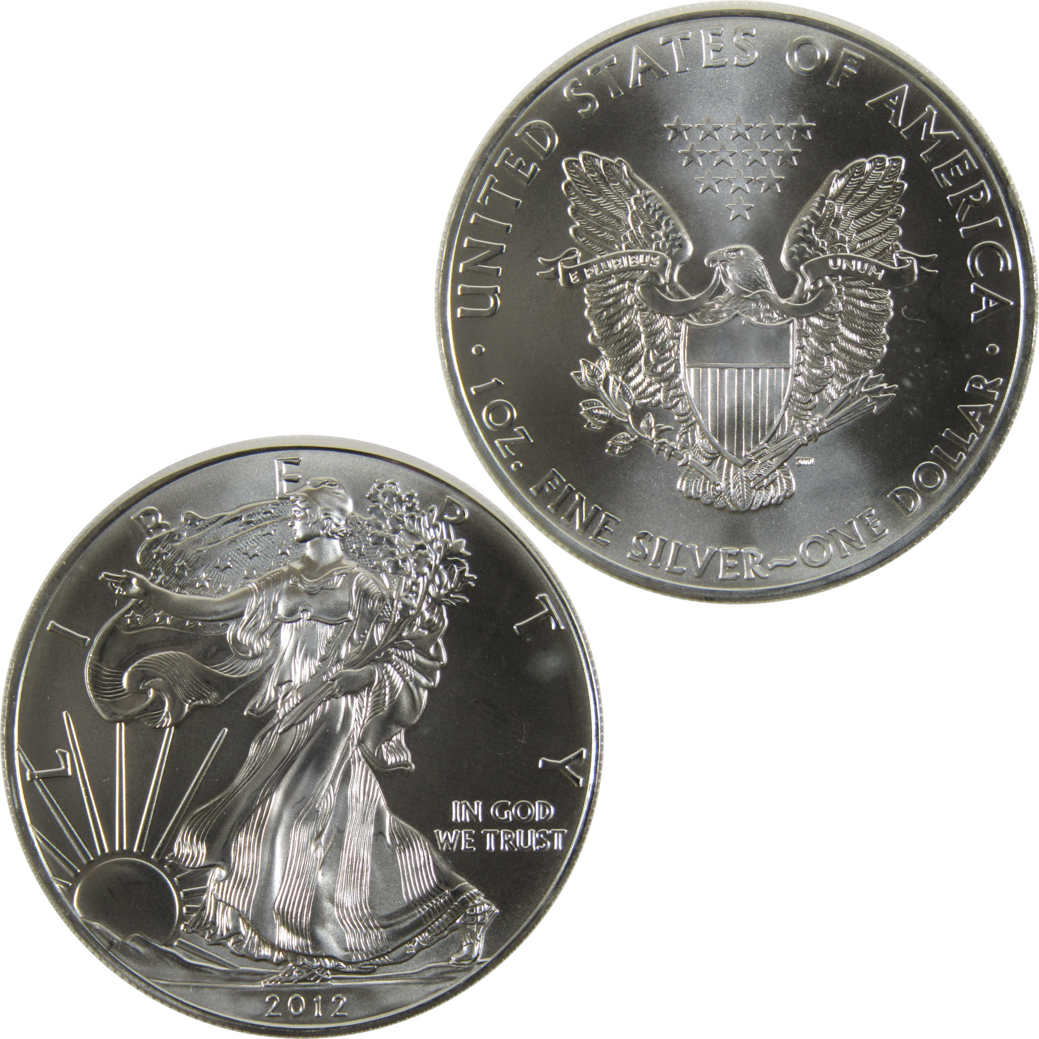 2012 American Eagle BU Uncirculated 1 oz .999 Silver Bullion $1 Coin