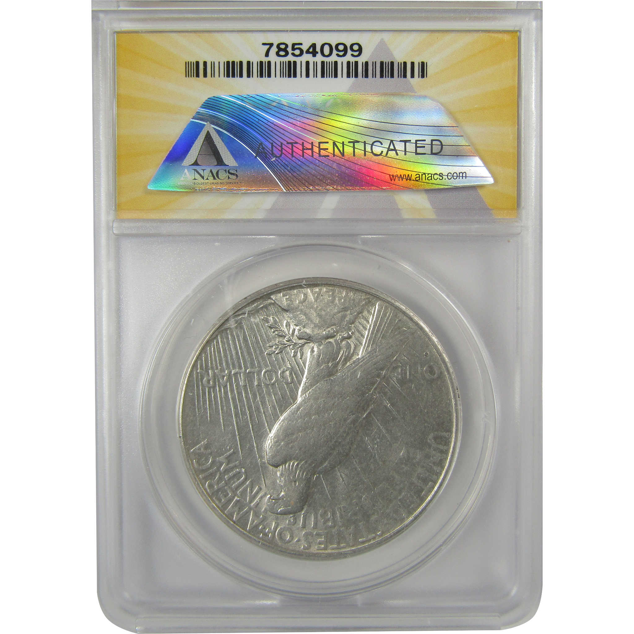 1926 S Peace Dollar AU 50 Details ANACS Silver $1 Coin SKU:I20349