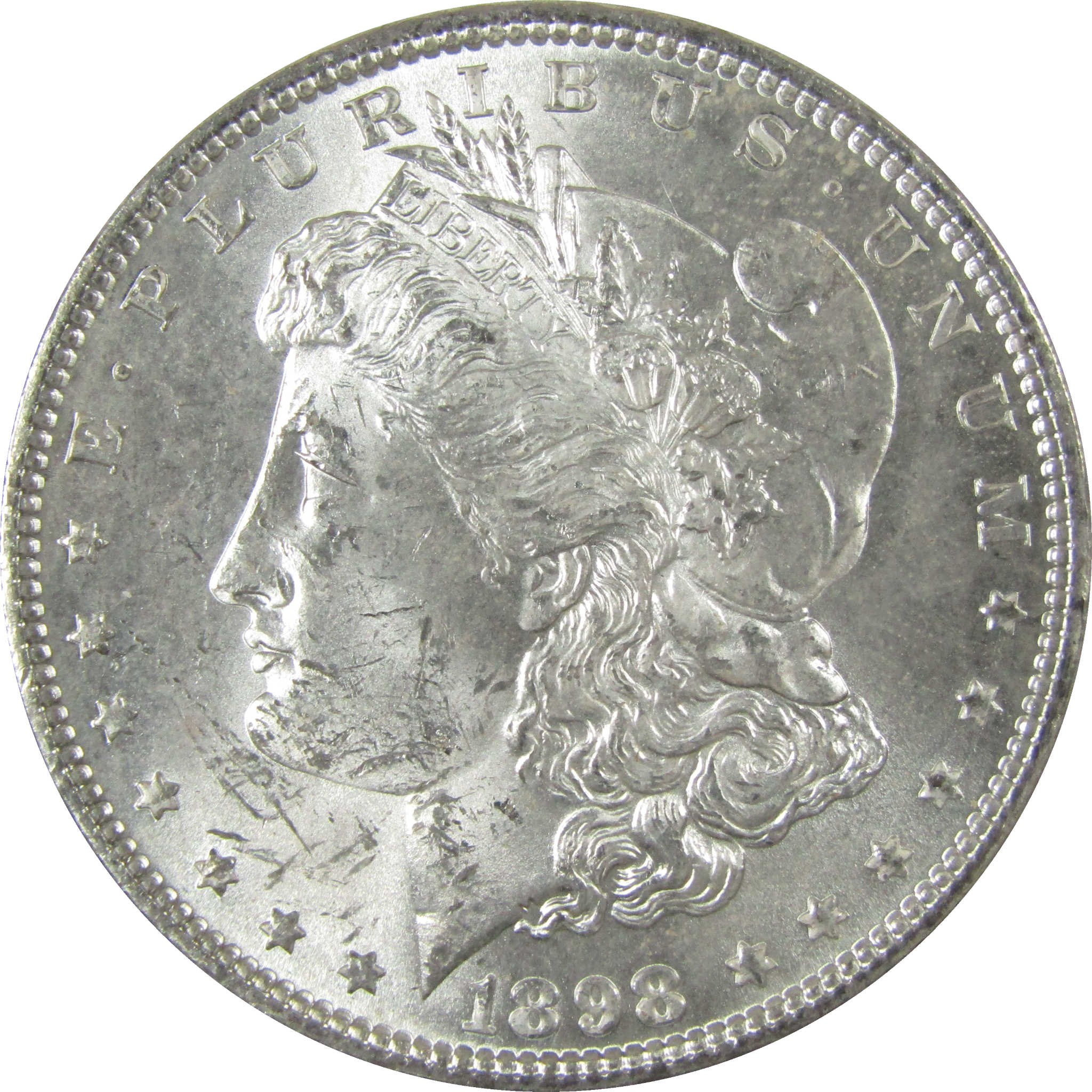 1898 Morgan Silver Dollar Uncirculated Mint State $1 Coin SKU:I27768