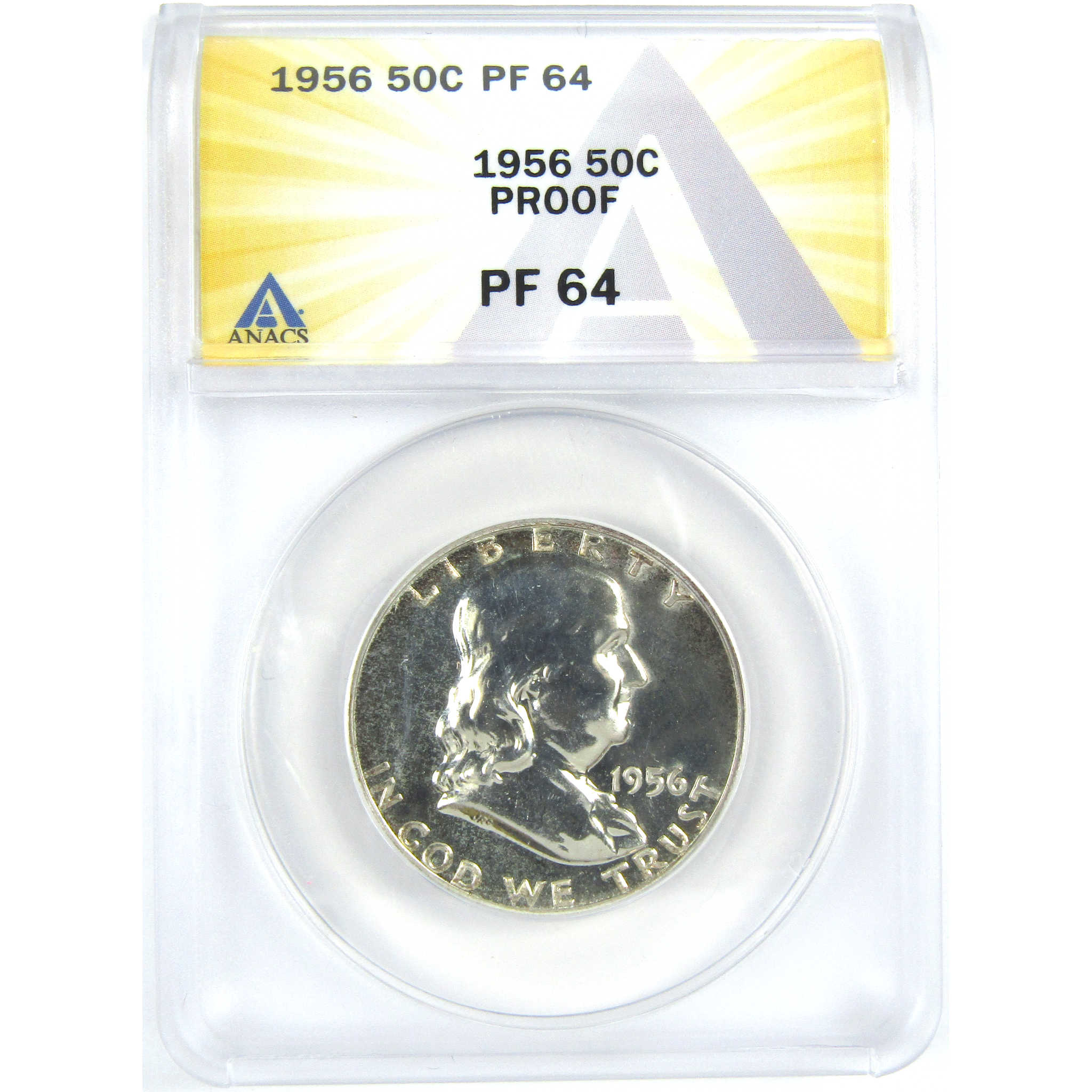 1956 Type 1 Franklin Half Dollar PF 64 ANACS Silver Proof SKU:I16361