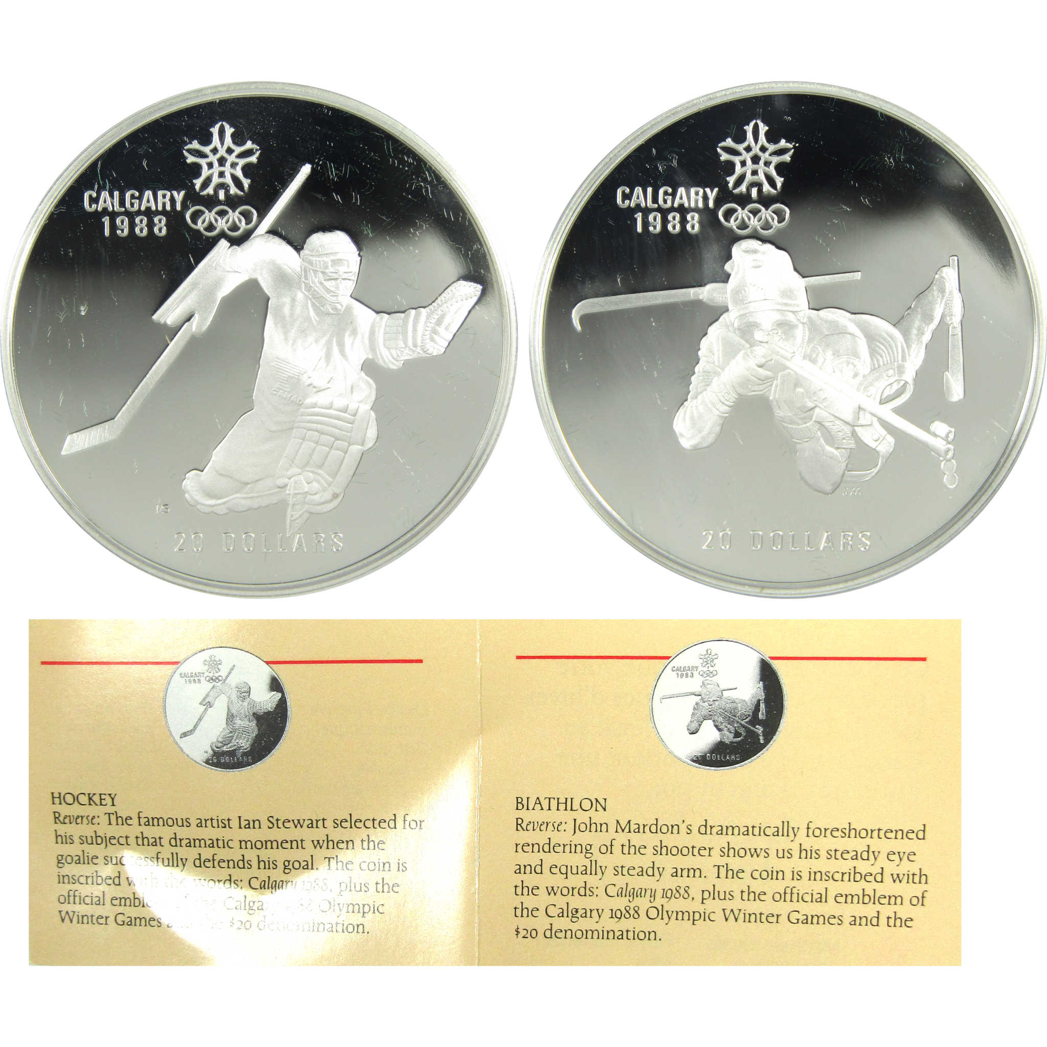 1988 Calgary Olympics Canadian 11 Coin Set Silver & Gold SKU:CPC7523