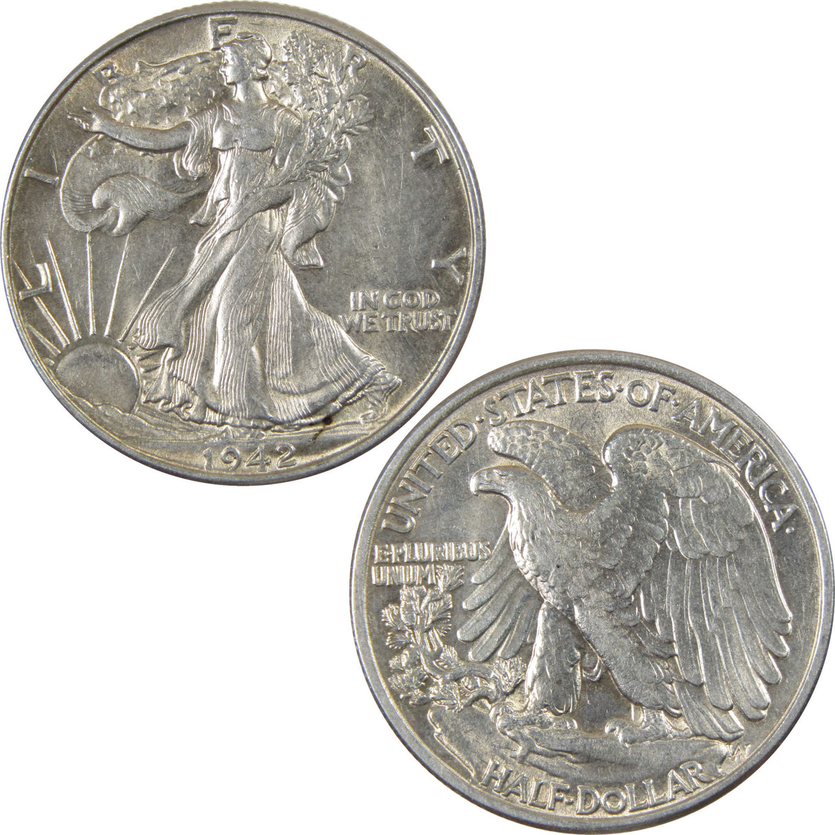 1942 Liberty Walking Silver 50c Borderline Uncirculated SKU:I28681