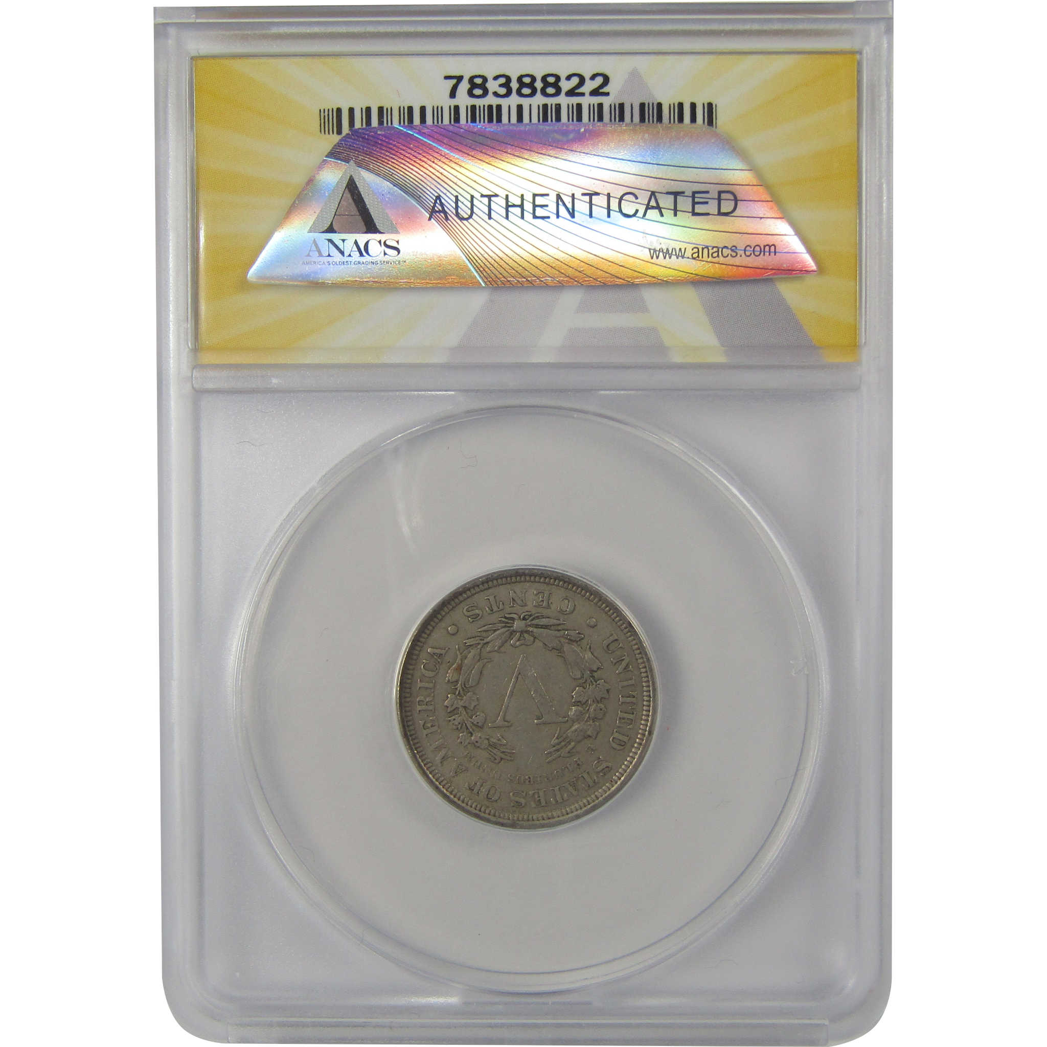 1905 Liberty Head V Nickel EF 45 Details ANACS 5c Coin SKU:I22309