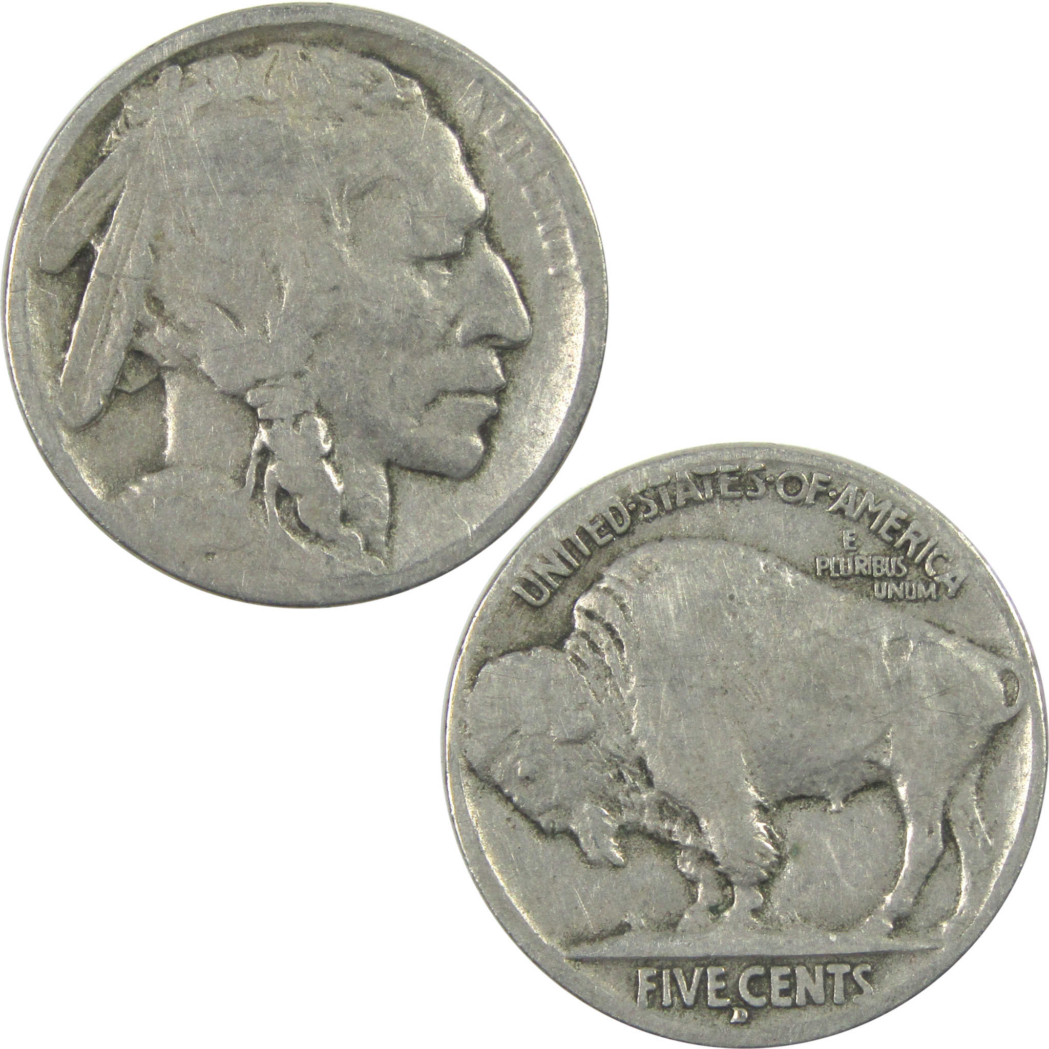 1914 D Indian Head Buffalo Nickel AG About Good 5c Coin SKU:I15343