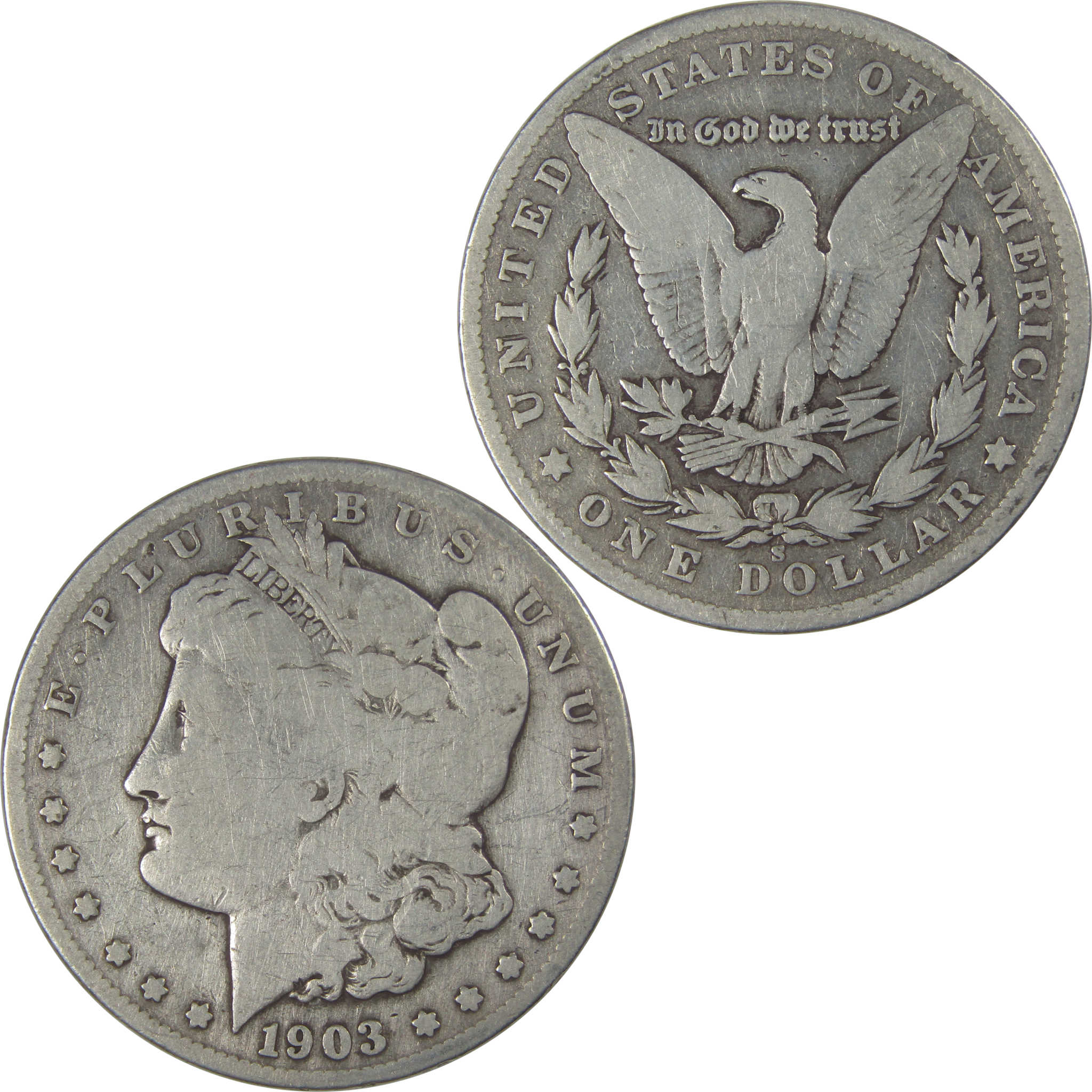 1903 S Morgan Dollar VG Very Good Details Silver $1 Coin SKU:I22816 - Morgan coin - Morgan silver dollar - Morgan silver dollar for sale - Profile Coins &amp; Collectibles