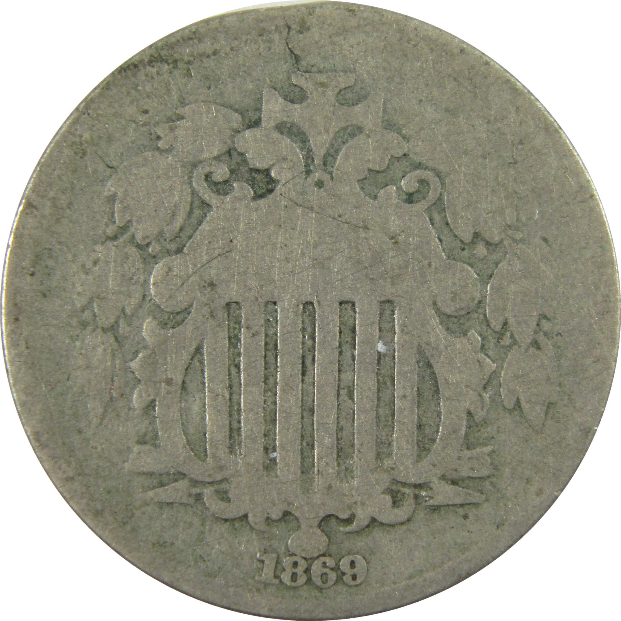 1869 Shield Nickel AG About Good 5c Coin SKU:I28220