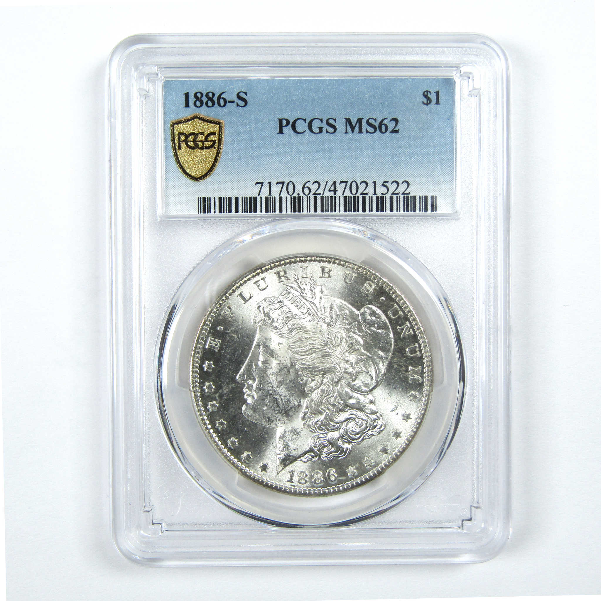 1886 S Morgan Dollar MS 62 PCGS Silver $1 Uncirculated Coin SKU:I13388