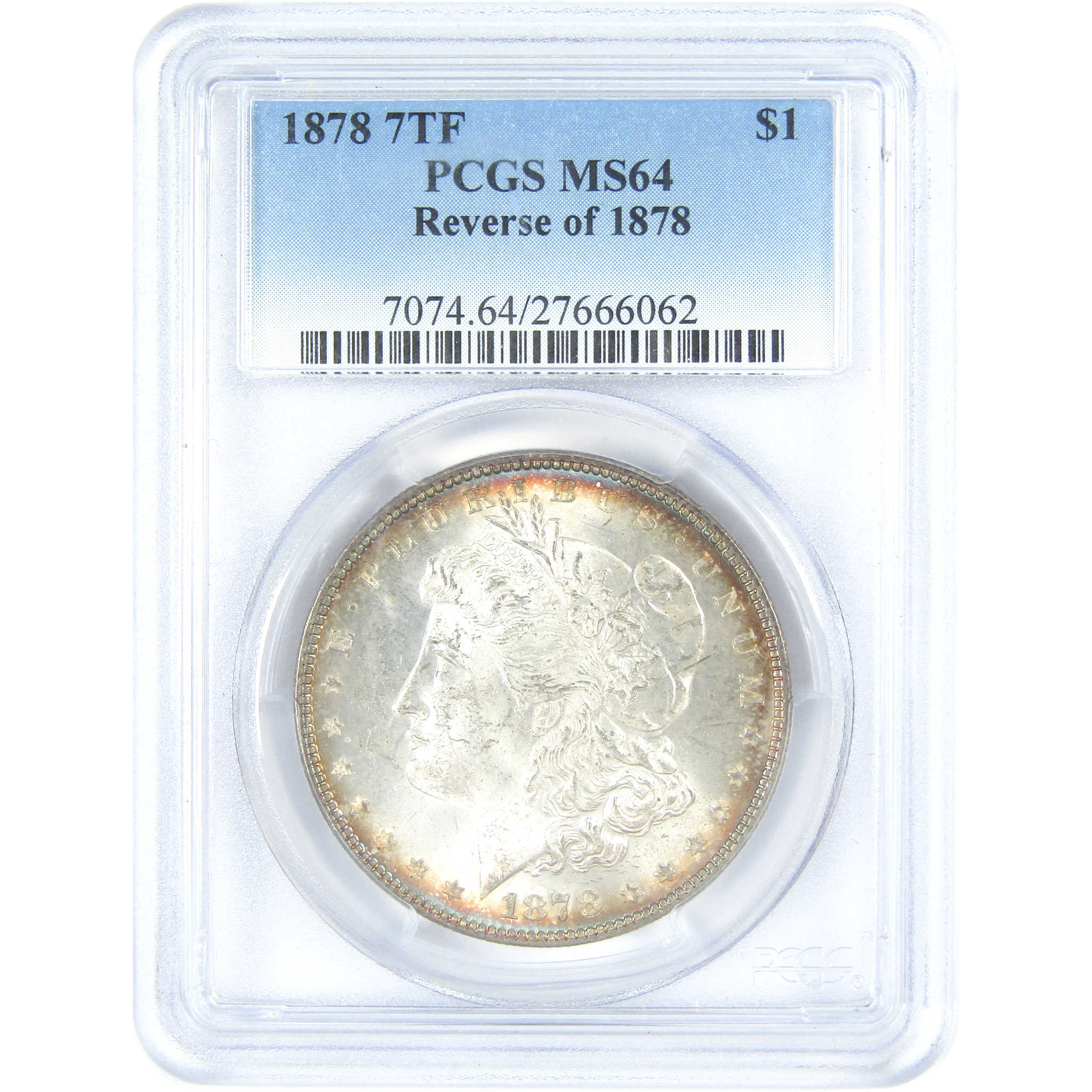 1878 7TF Rev 78 Morgan Dollar MS 64 PCGS Silver $1 Toned SKU:I16503