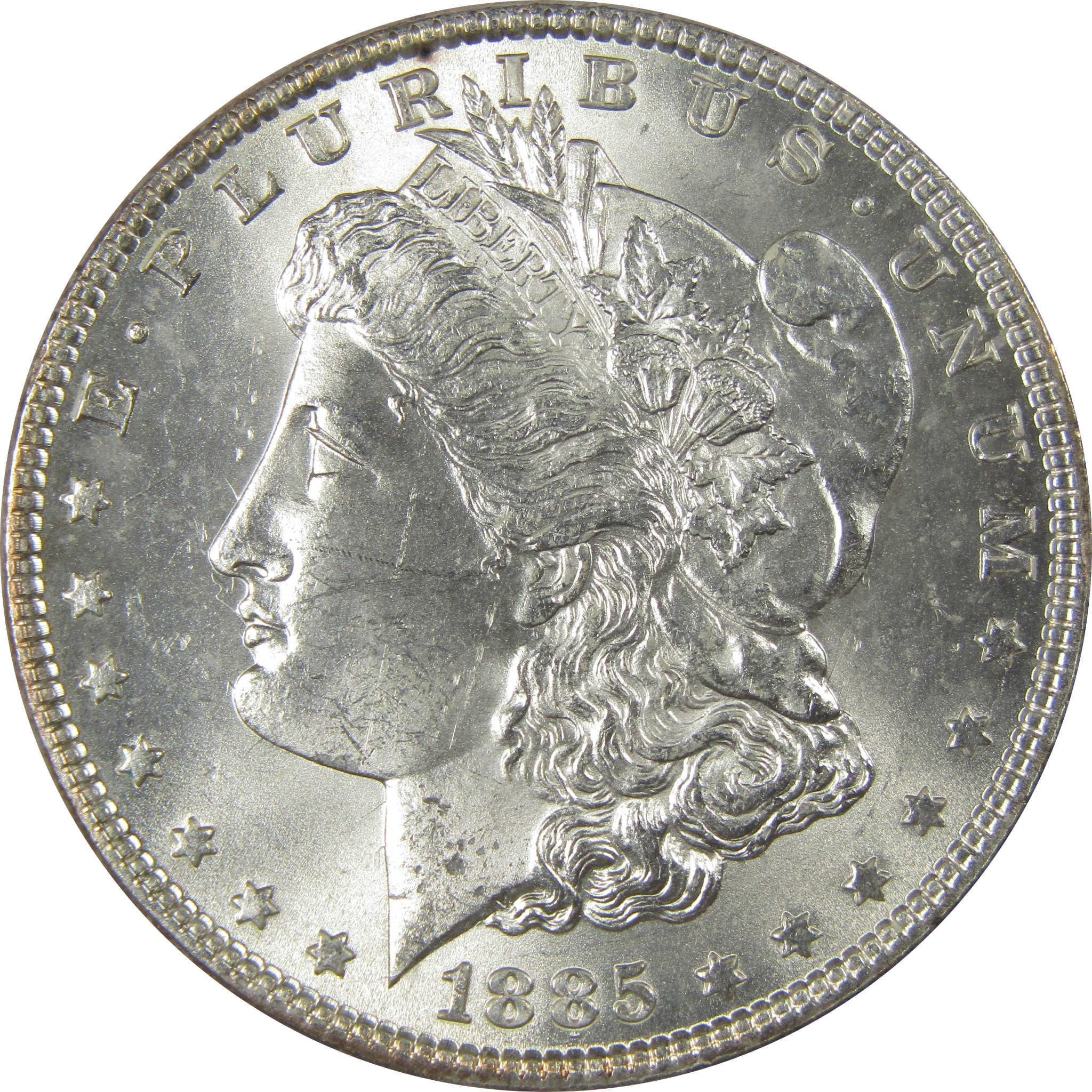 1885 Morgan Silver Dollar BU Choice Uncirculated Mint State SKU:I23973 - Morgan coin - Morgan silver dollar - Morgan silver dollar for sale - Profile Coins &amp; Collectibles