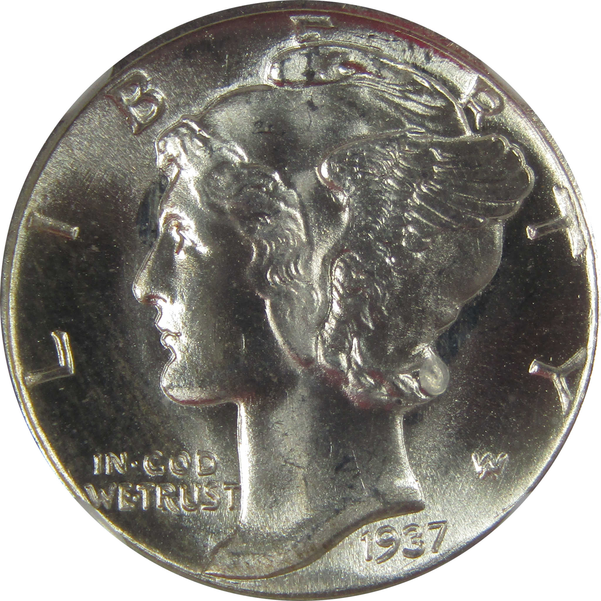 1937 S Mercury Dime MS 66 FB NGC Silver Uncirculated SKU:I23205