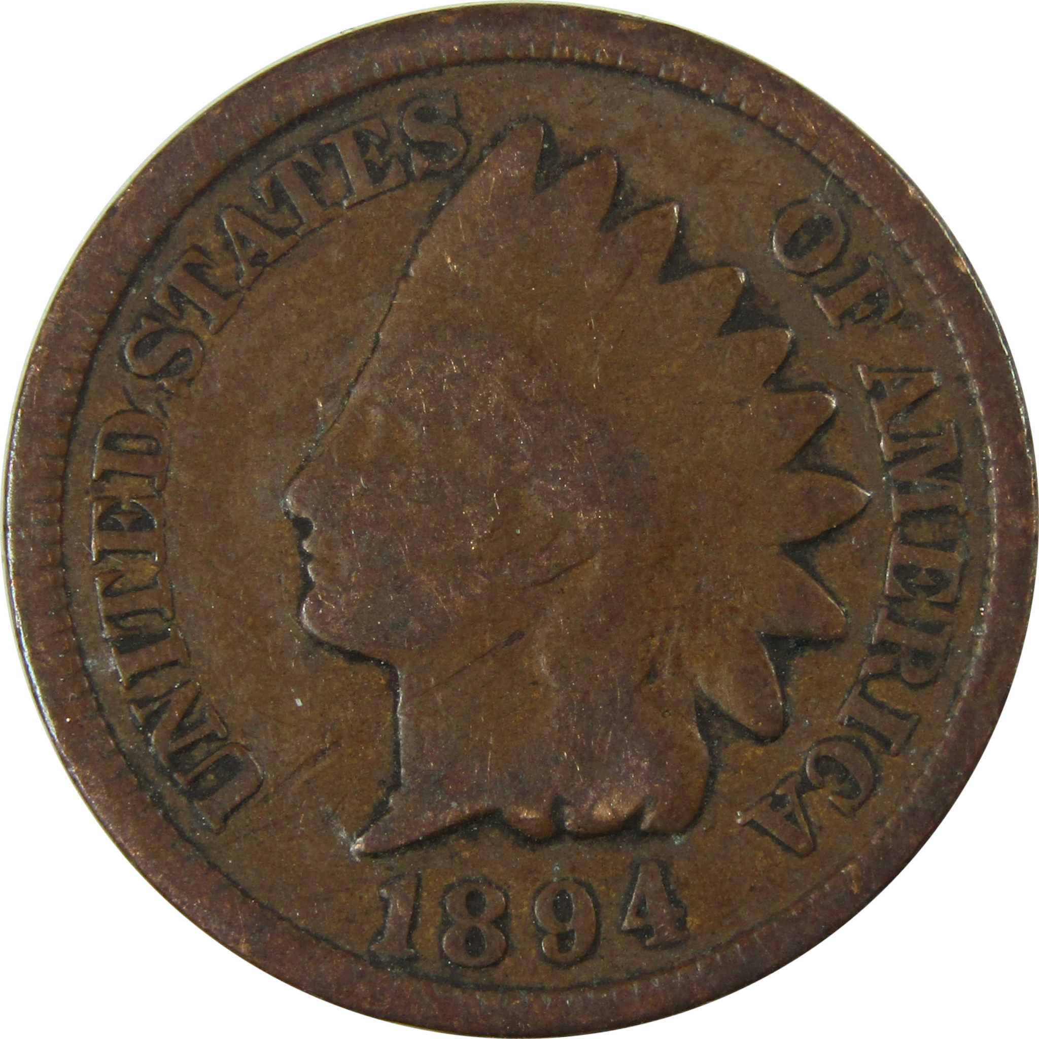 1894 Indian Head Cent G Good Details Penny 1c Coin SKU:I26550