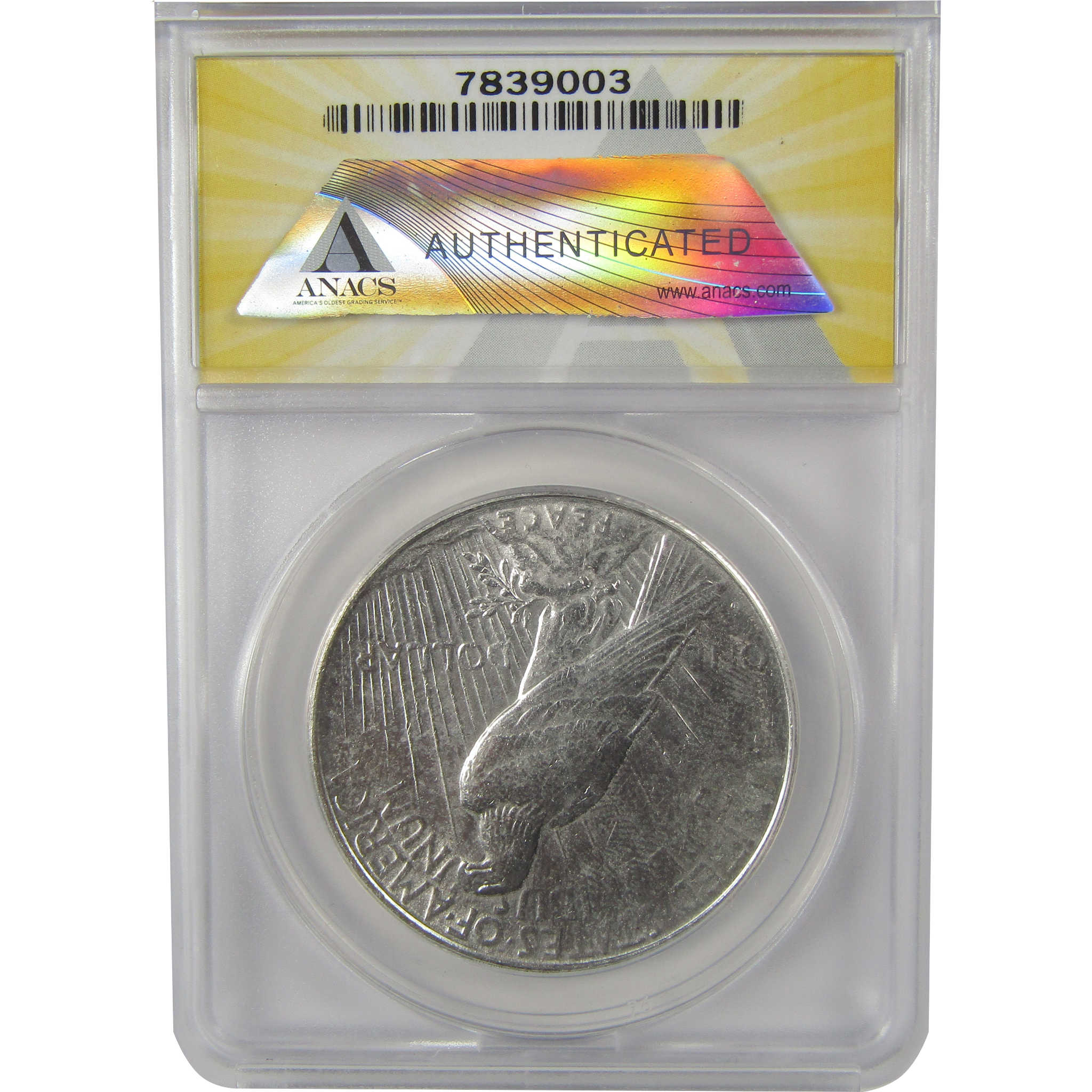 1923 D Peace Dollar AU 55 ANACS Silver $1 Coin SKU:I22177