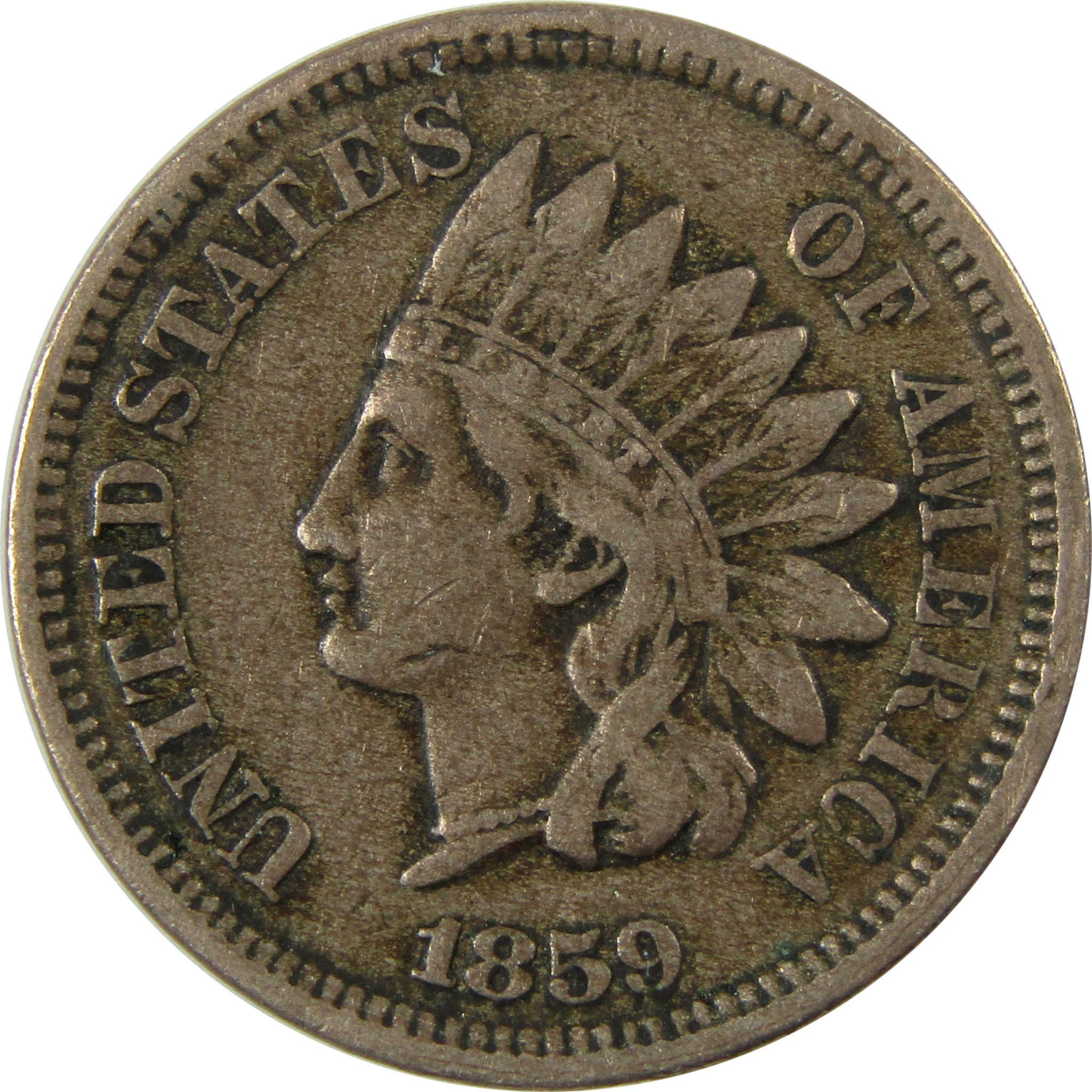 1859 Indian Head Cent VF Very Fine Penny 1c Coin SKU:CP1308