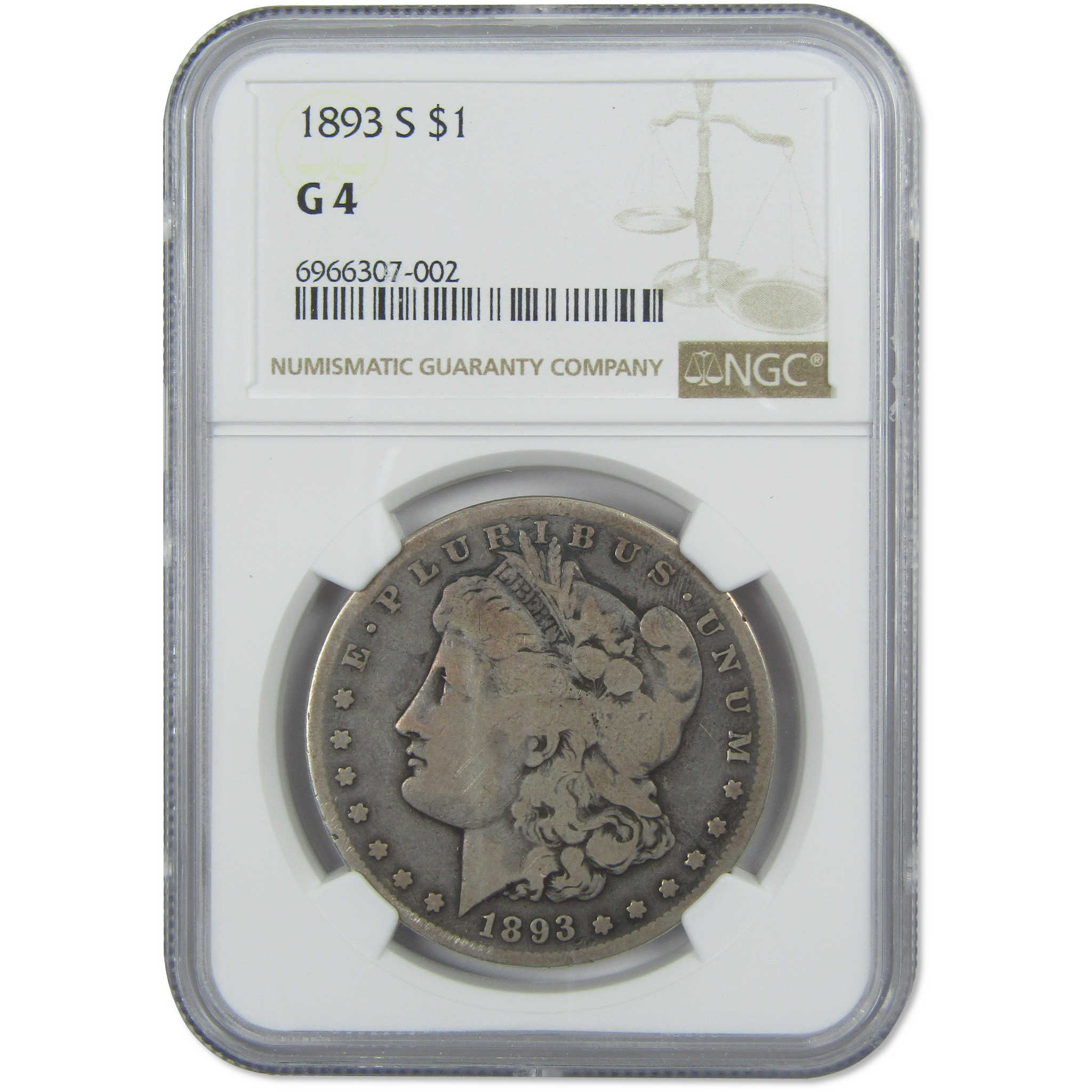 1893 S Morgan Dollar G 4 NGC Silver $1 Coin SKU:I12918 - Morgan coin - Morgan silver dollar - Morgan silver dollar for sale - Profile Coins &amp; Collectibles