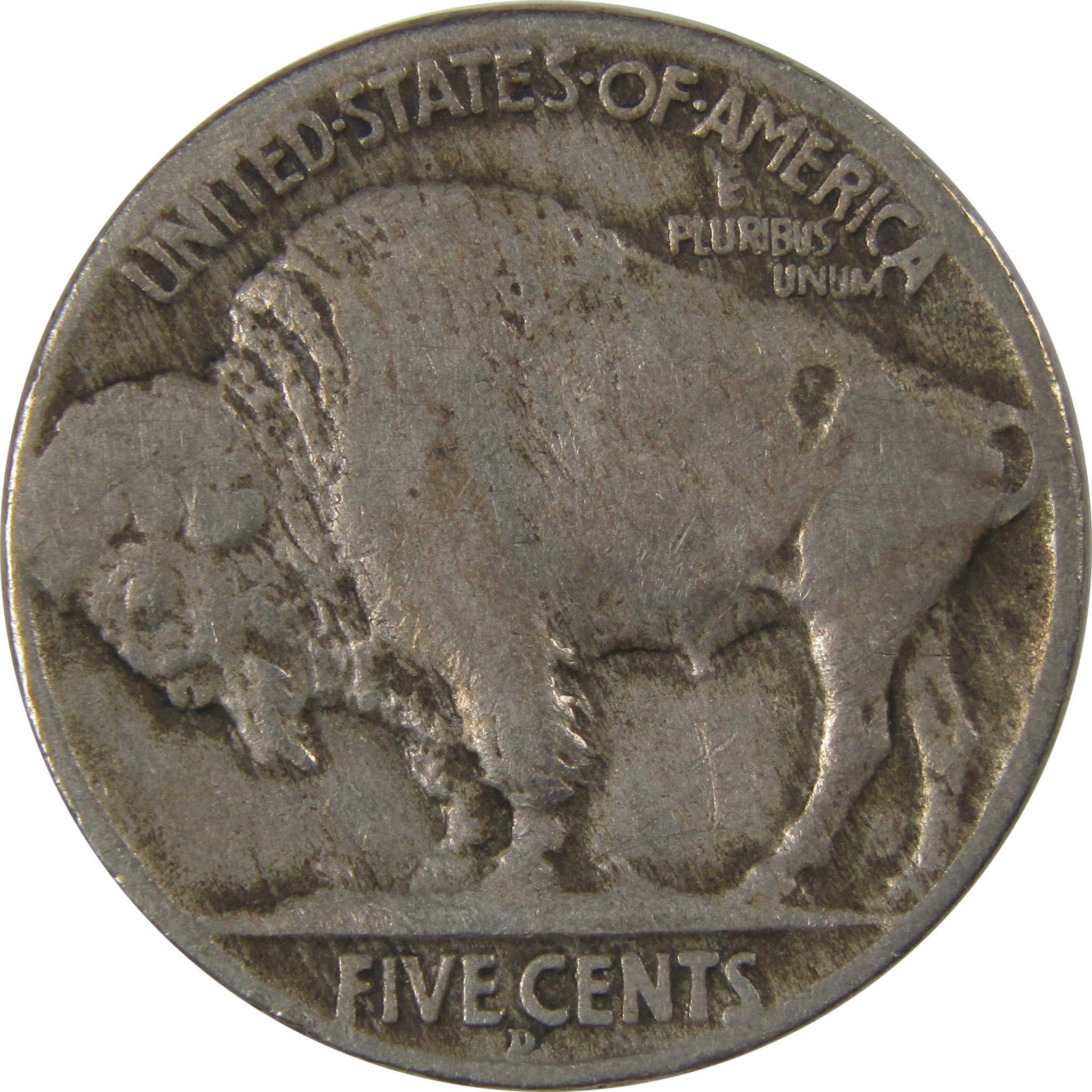 1913 D Type 2 Indian Head Buffalo Nickel VG Very Good SKU:I23982