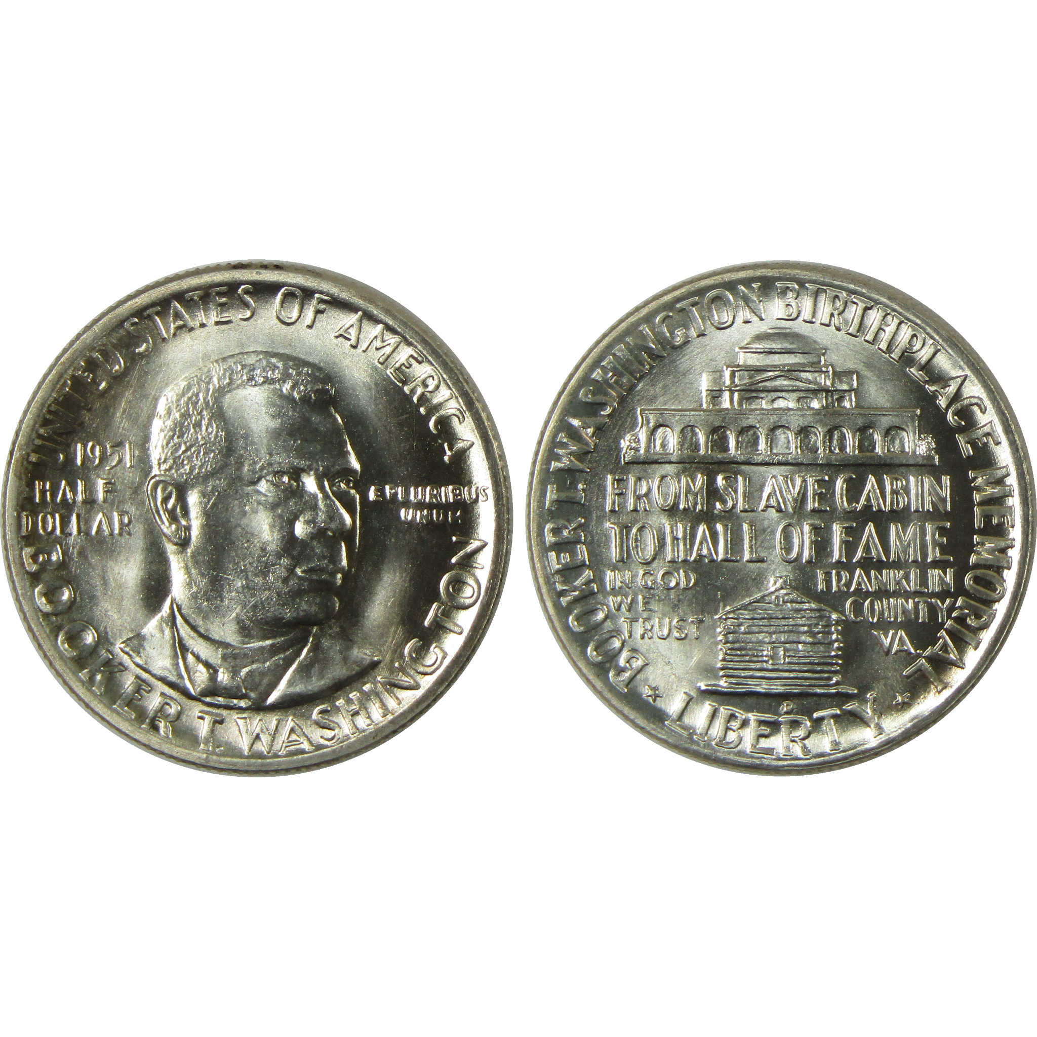 1951 PDS Booker T Washington 50c 3 Coin All-Mint Set Very Choice Unc
