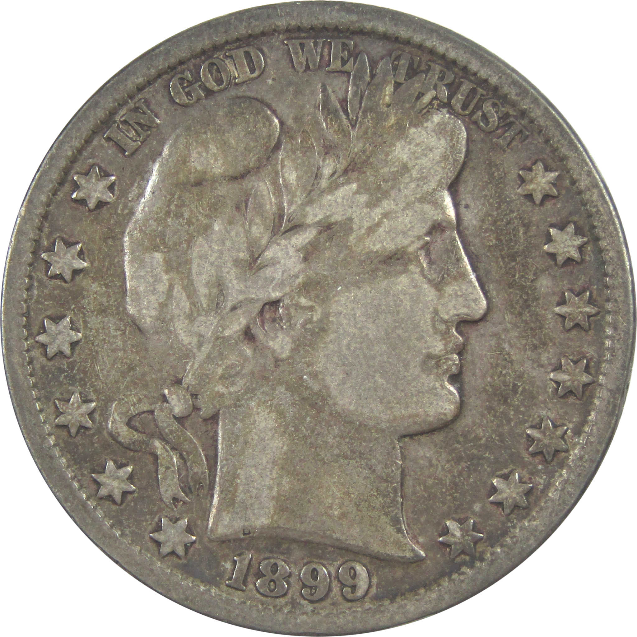 1899 Barber Half Dollar VG Very Good Silver 50c Coin SKU:I15577