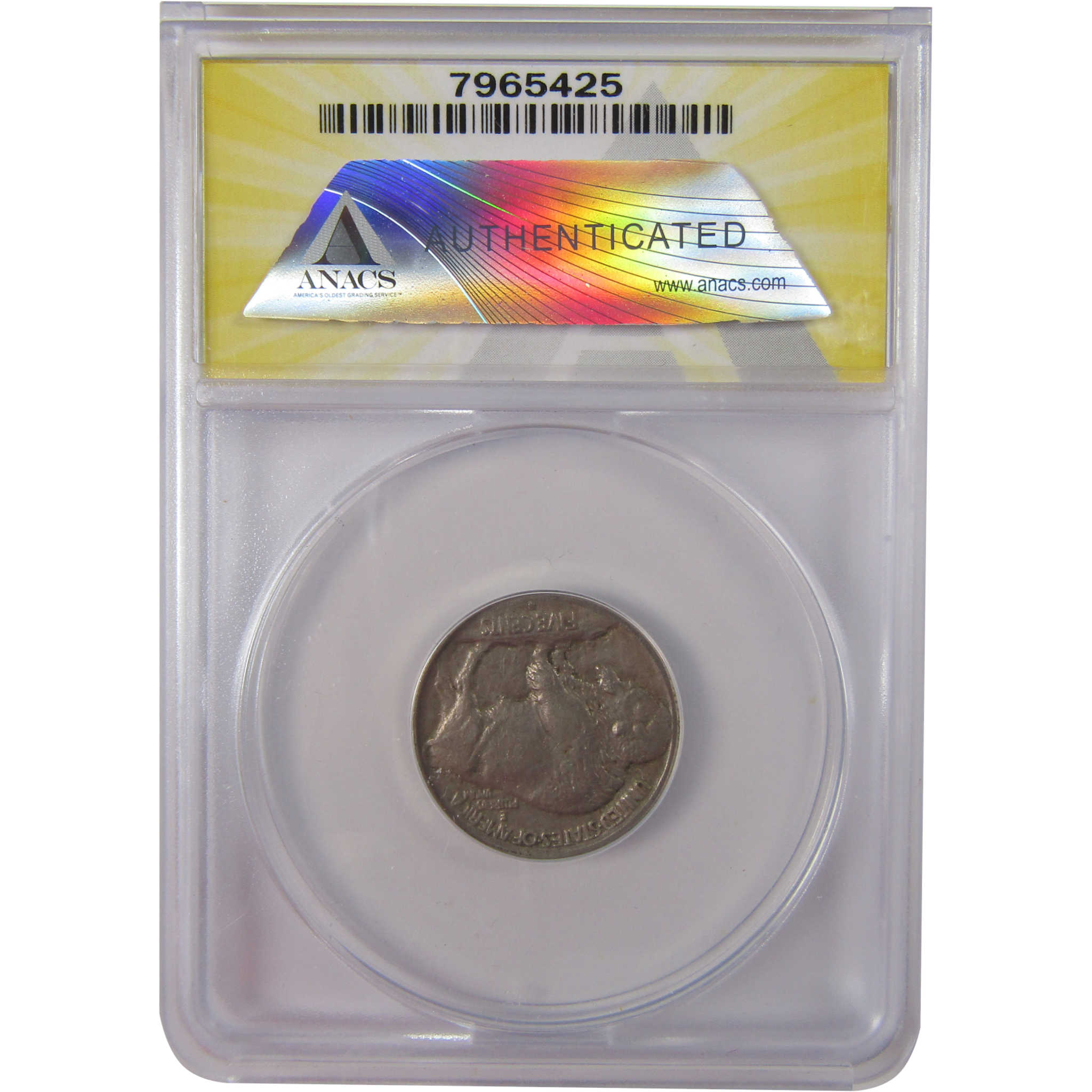 1913 S Type 1 Indian Head Buffalo Nickel AU 50 ANACS SKU:I25621