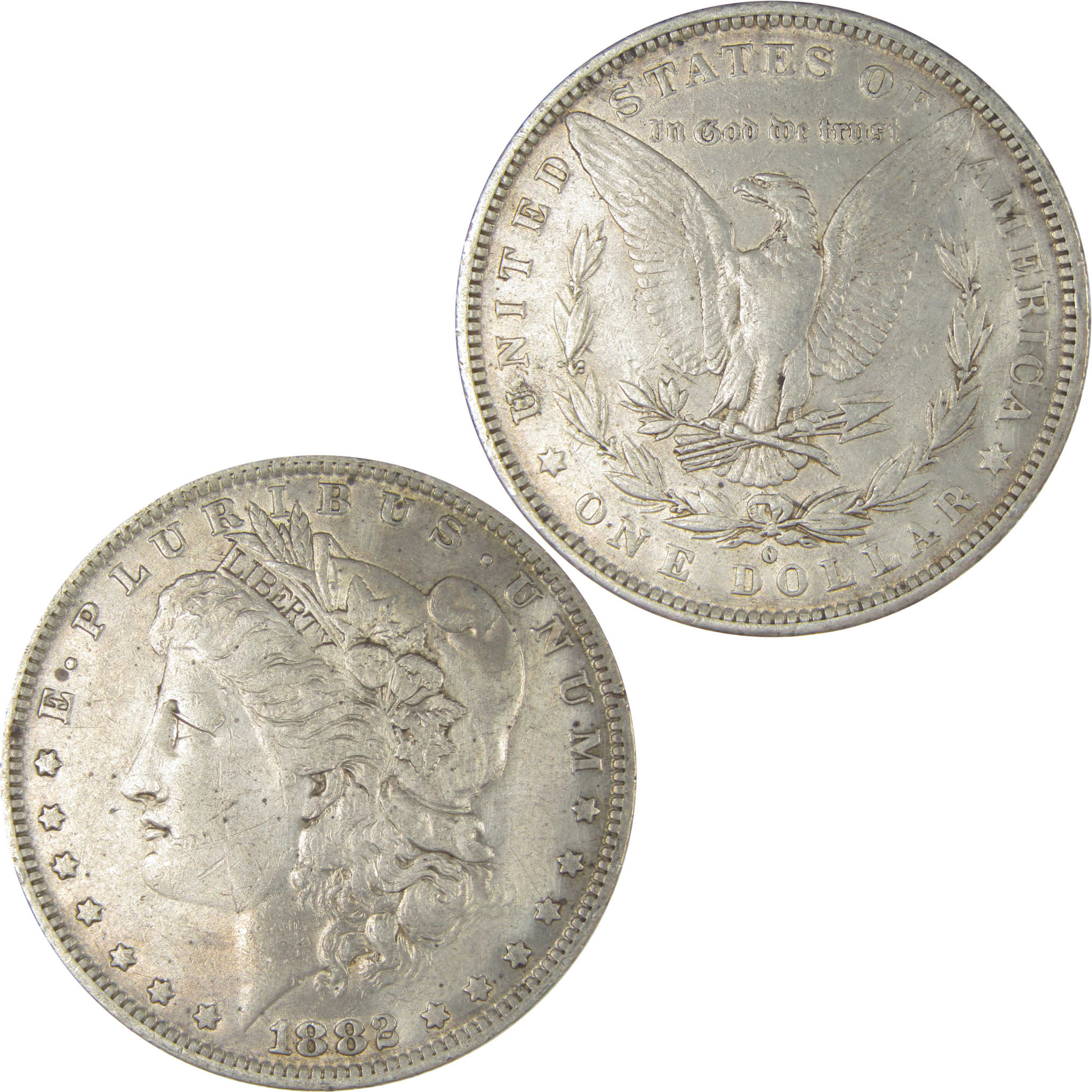 1882 O/S Morgan Dollar VF Very Fine Details Silver $1 Coin SKU:CPC0891 - Morgan coin - Morgan silver dollar - Morgan silver dollar for sale - Profile Coins &amp; Collectibles