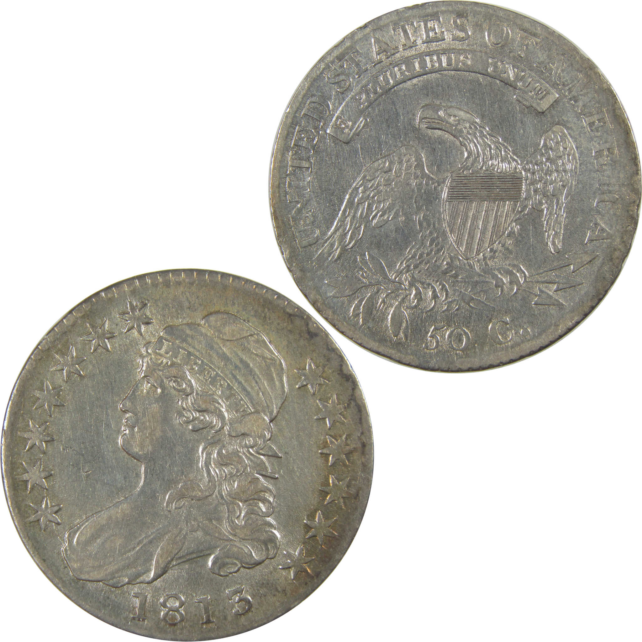 1813 Capped Bust Half Dollar XF Details Silver 50c Coin SKU:CPC0963