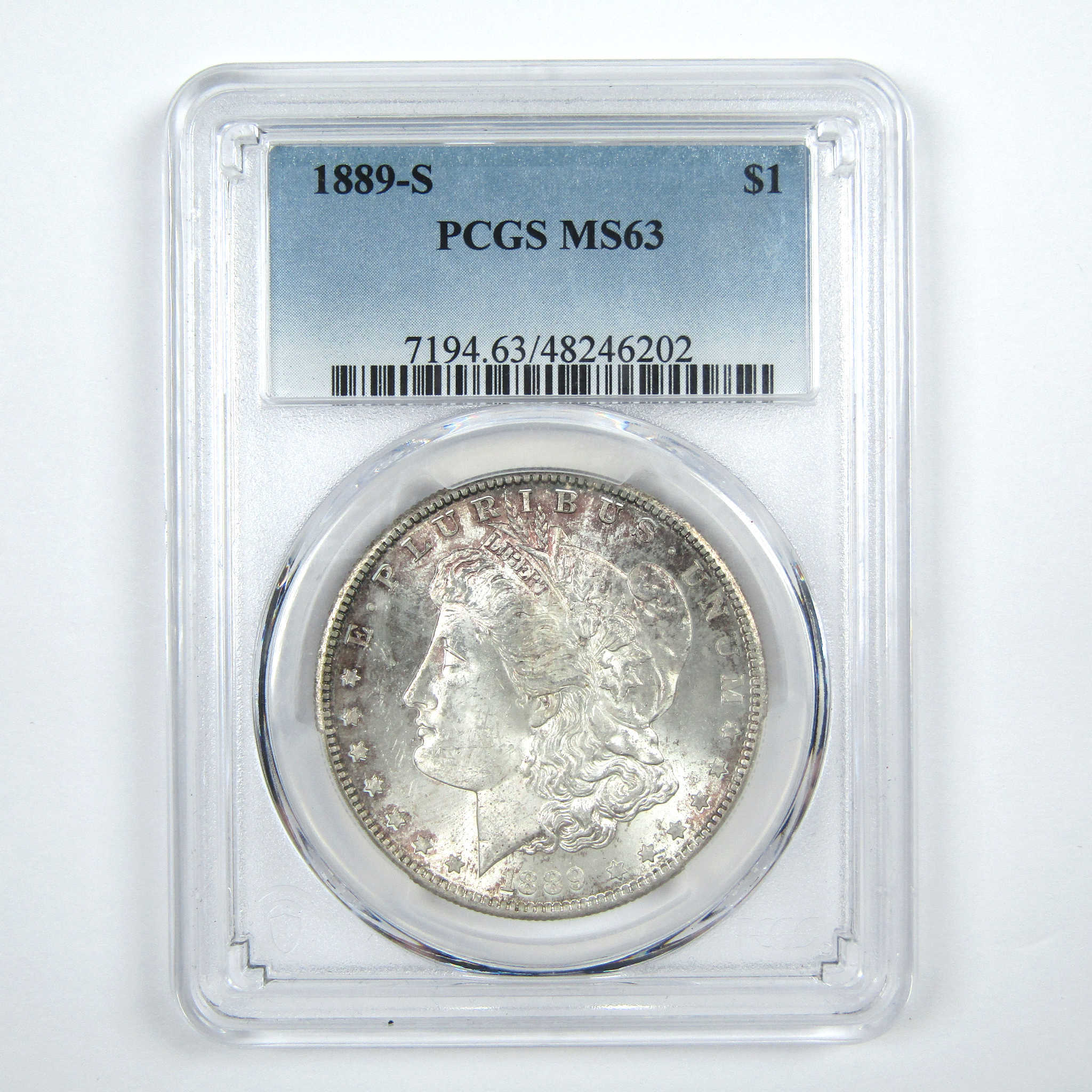 1889 S Morgan Dollar MS 63 PCGS Silver $1 Coin Toned SKU:I14280