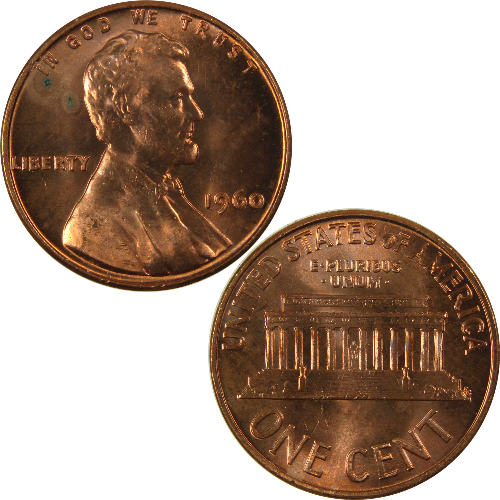 1960 Small Date Lincoln Memorial 1c Uncirculated Mint State SKU:I26594
