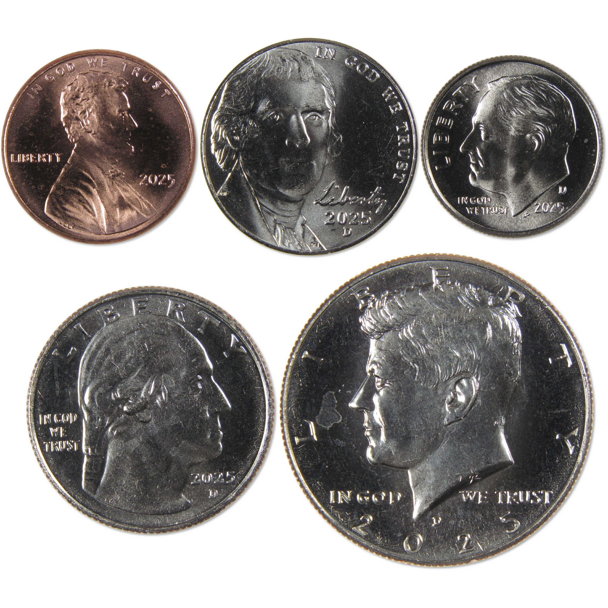 2025 United States 5-Coin Year Set Uncirculated Mint State Collectible