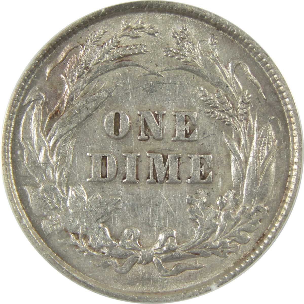 1899 Barber Silver Dime AU 50 Details ANACS 10c Coin SKU:I28556