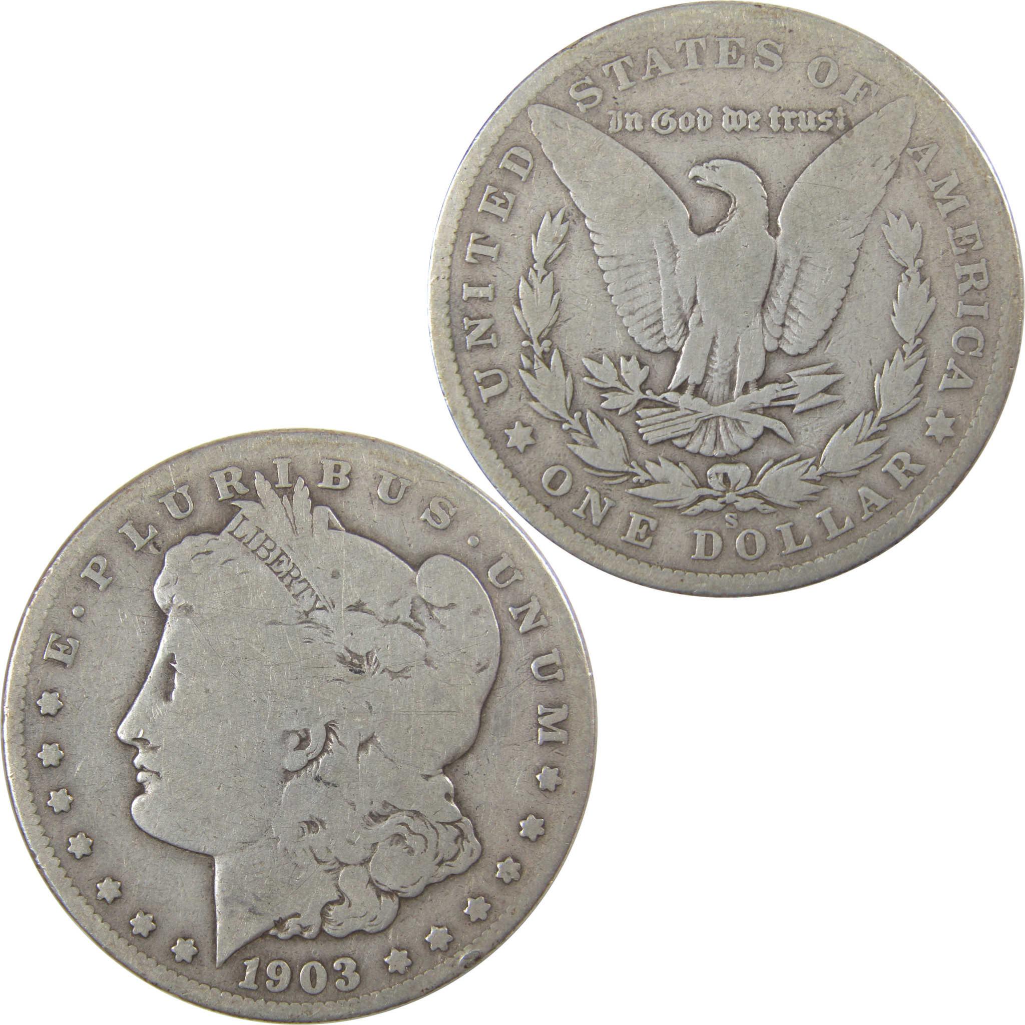 1903 S Morgan Silver Dollar VG Very Good $1 Coin SKU:I23292 - Morgan coin - Morgan silver dollar - Morgan silver dollar for sale - Profile Coins &amp; Collectibles