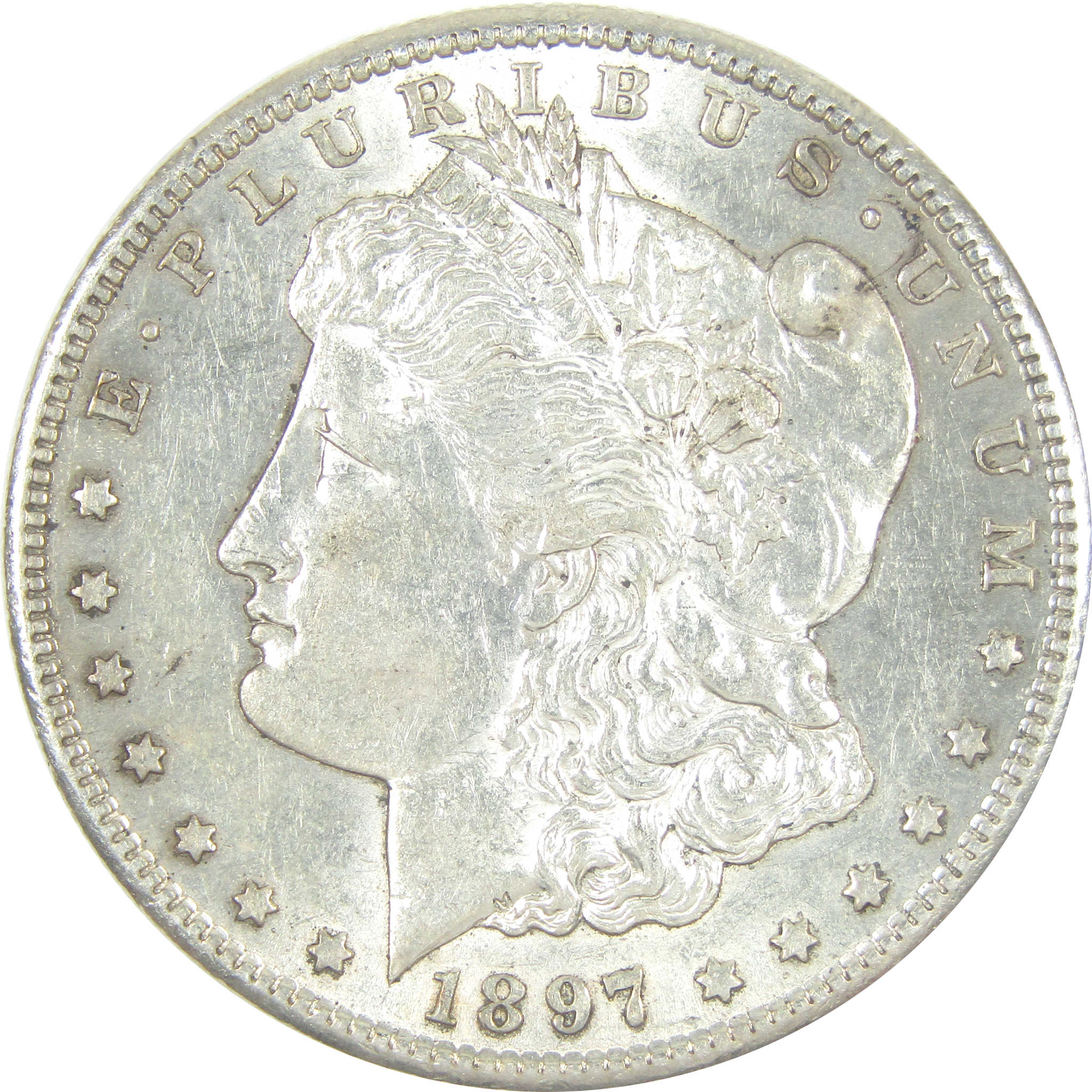 1897 S Morgan Dollar AU About Uncirculated Silver $1 Coin SKU:I15524 - Morgan coin - Morgan silver dollar - Morgan silver dollar for sale - Profile Coins &amp; Collectibles