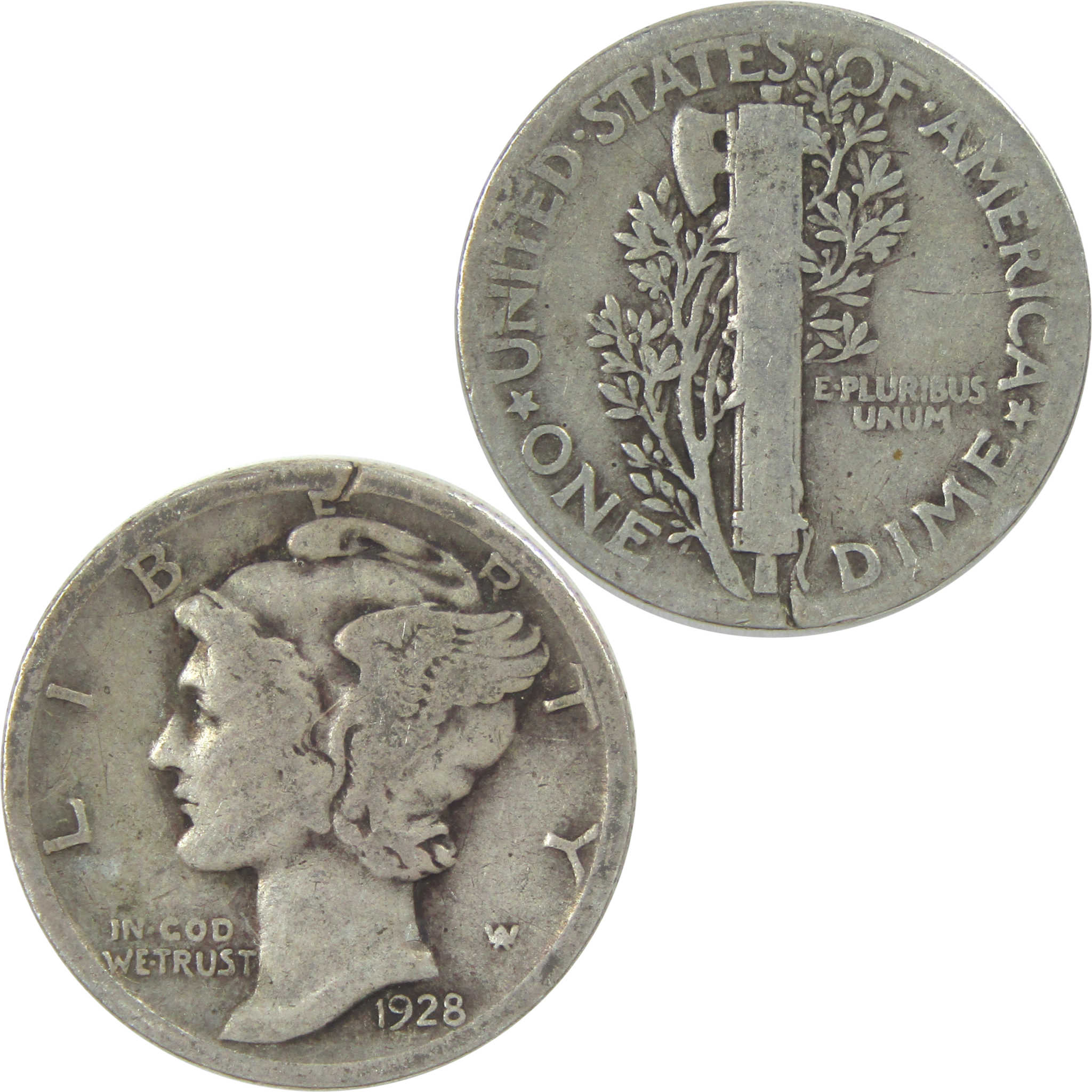 1928 Mercury Dime Silver 10c Coin