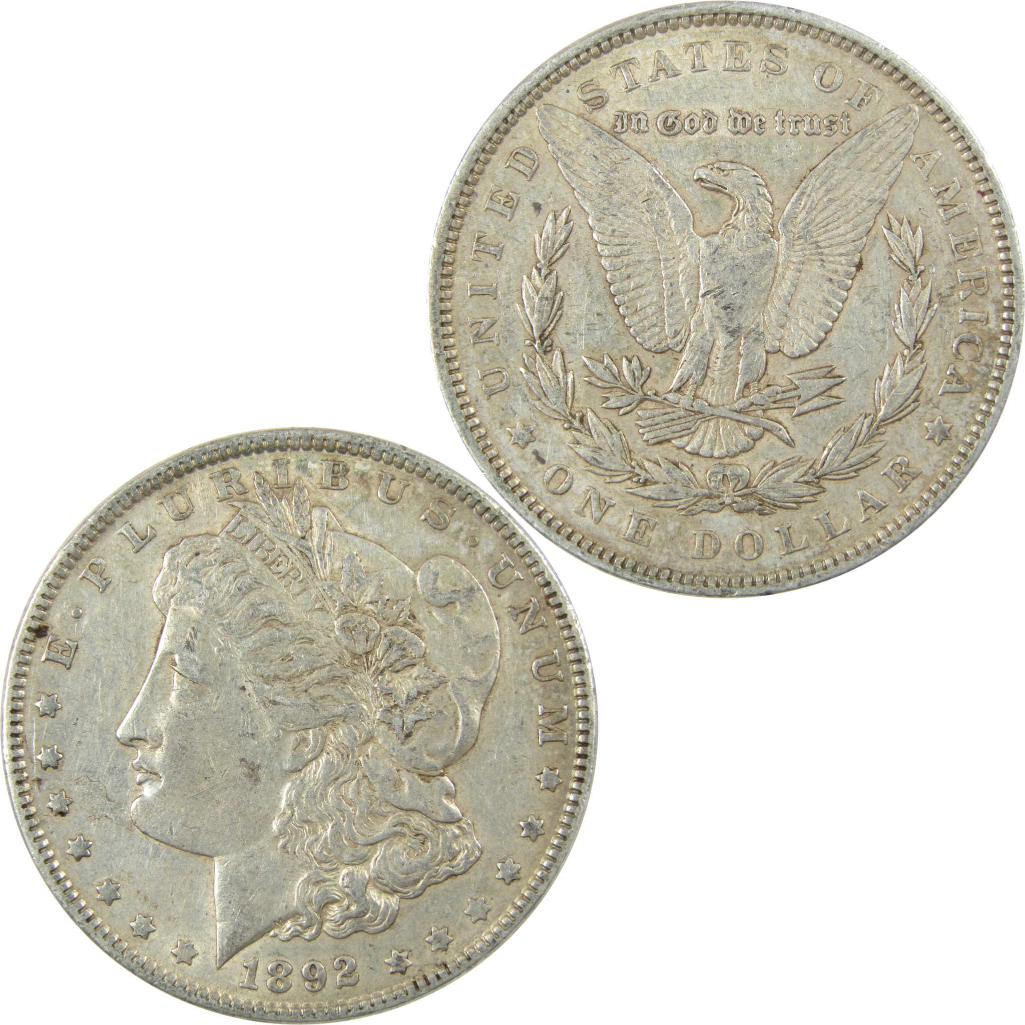 1892 Morgan Silver Dollar XF EF Extremely Fine $1 Coin SKU:I24735 - Morgan coin - Morgan silver dollar - Morgan silver dollar for sale - Profile Coins &amp; Collectibles