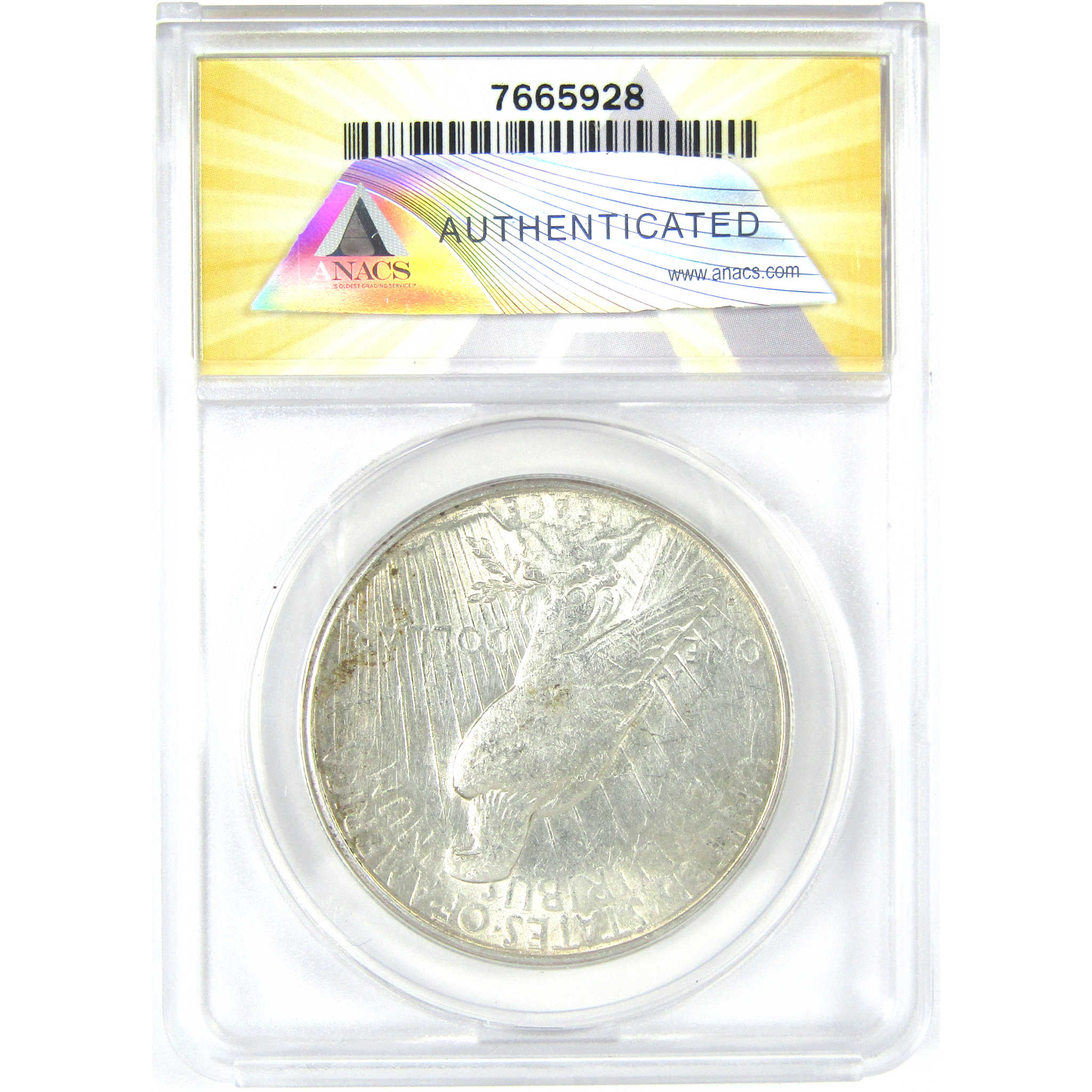 1923 S Peace Dollar AU 50 Details ANACS Silver $1 Coin SKU:I16241