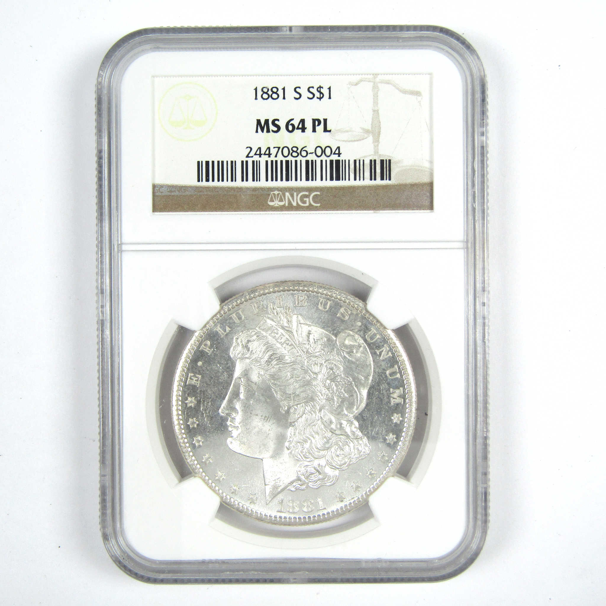 1881 S Morgan Dollar MS 64 PL NGC Silver $1 Proof-Like SKU:CPC8616 - Morgan coin - Morgan silver dollar - Morgan silver dollar for sale - Profile Coins &amp; Collectibles