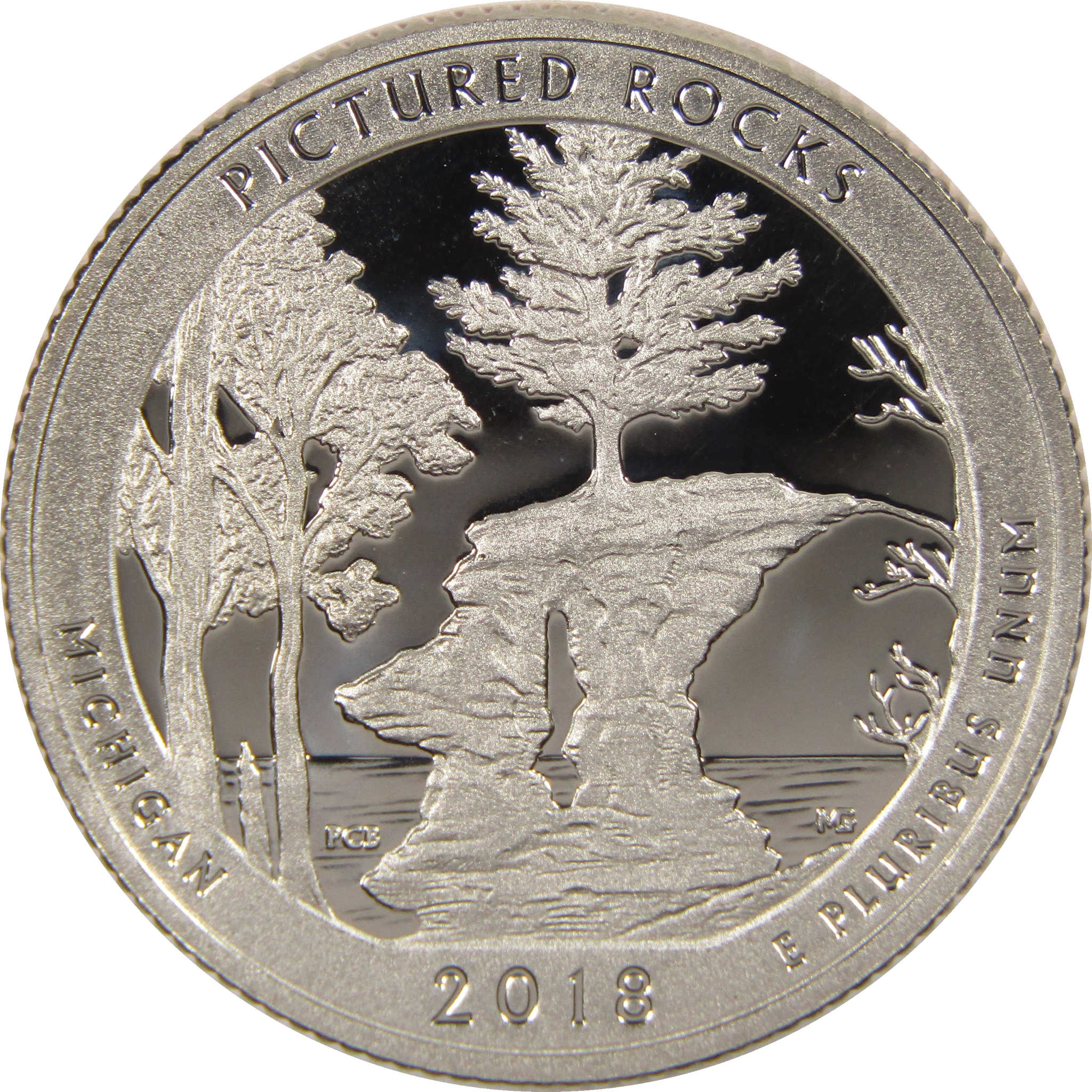 2018 S Pictured Rocks National Park Quarter Choice Proof Clad 25c Coin