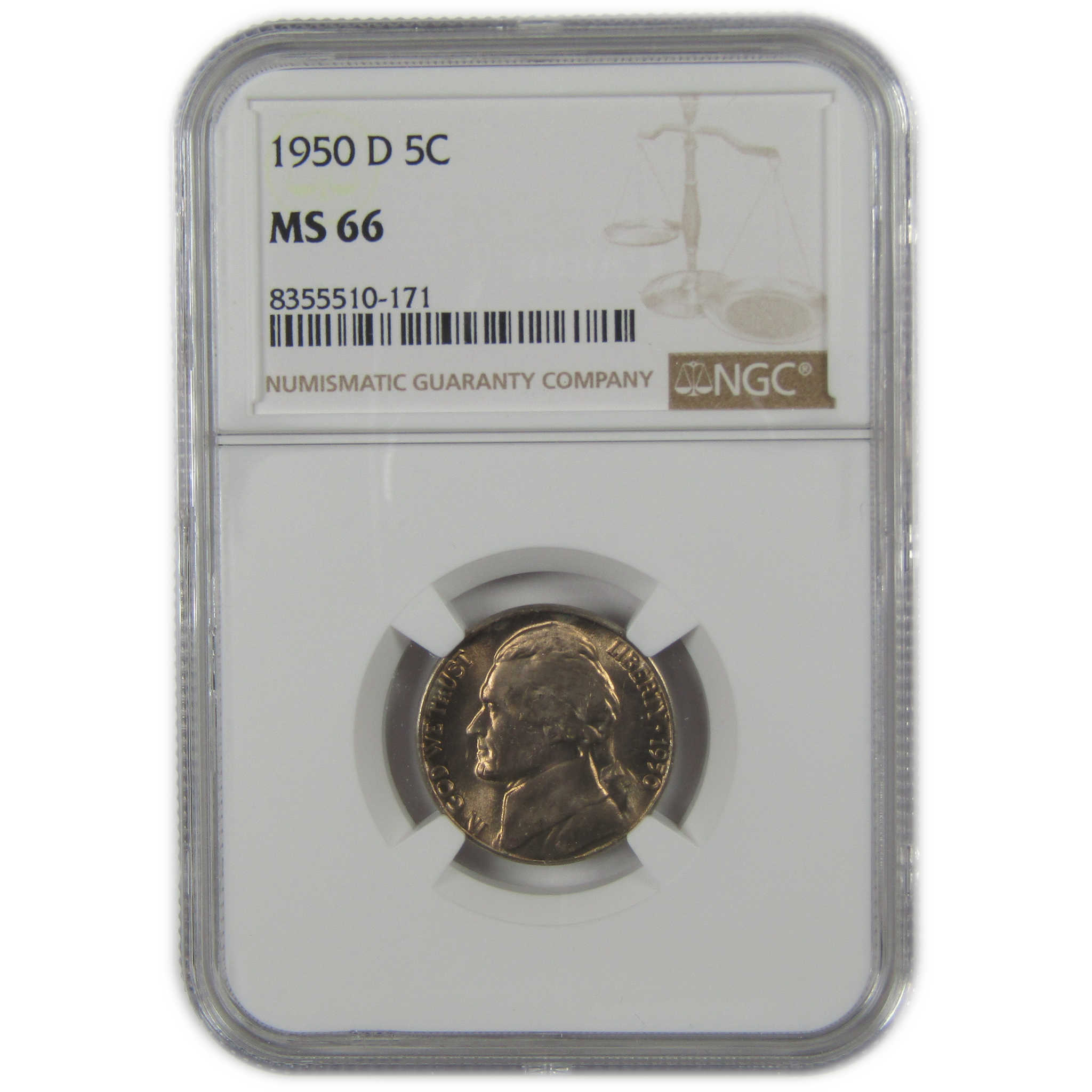 1950 D Jefferson Nickel MS 66 NGC Uncirculated 5c Coin SKU:I23941