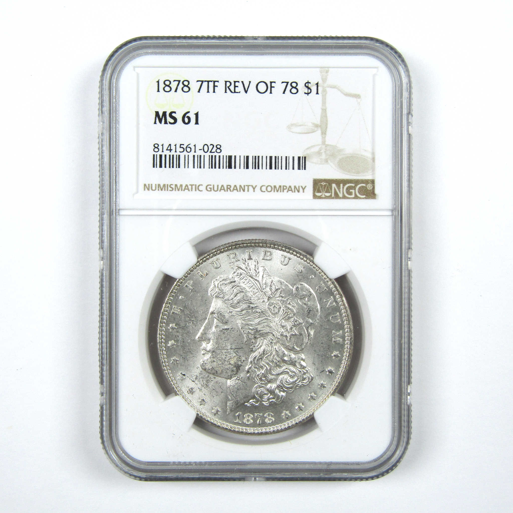 1878 7TF Rev 78 Morgan Dollar MS 61 NGC Uncirculated SKU:I14034 - Morgan coin - Morgan silver dollar - Morgan silver dollar for sale - Profile Coins &amp; Collectibles
